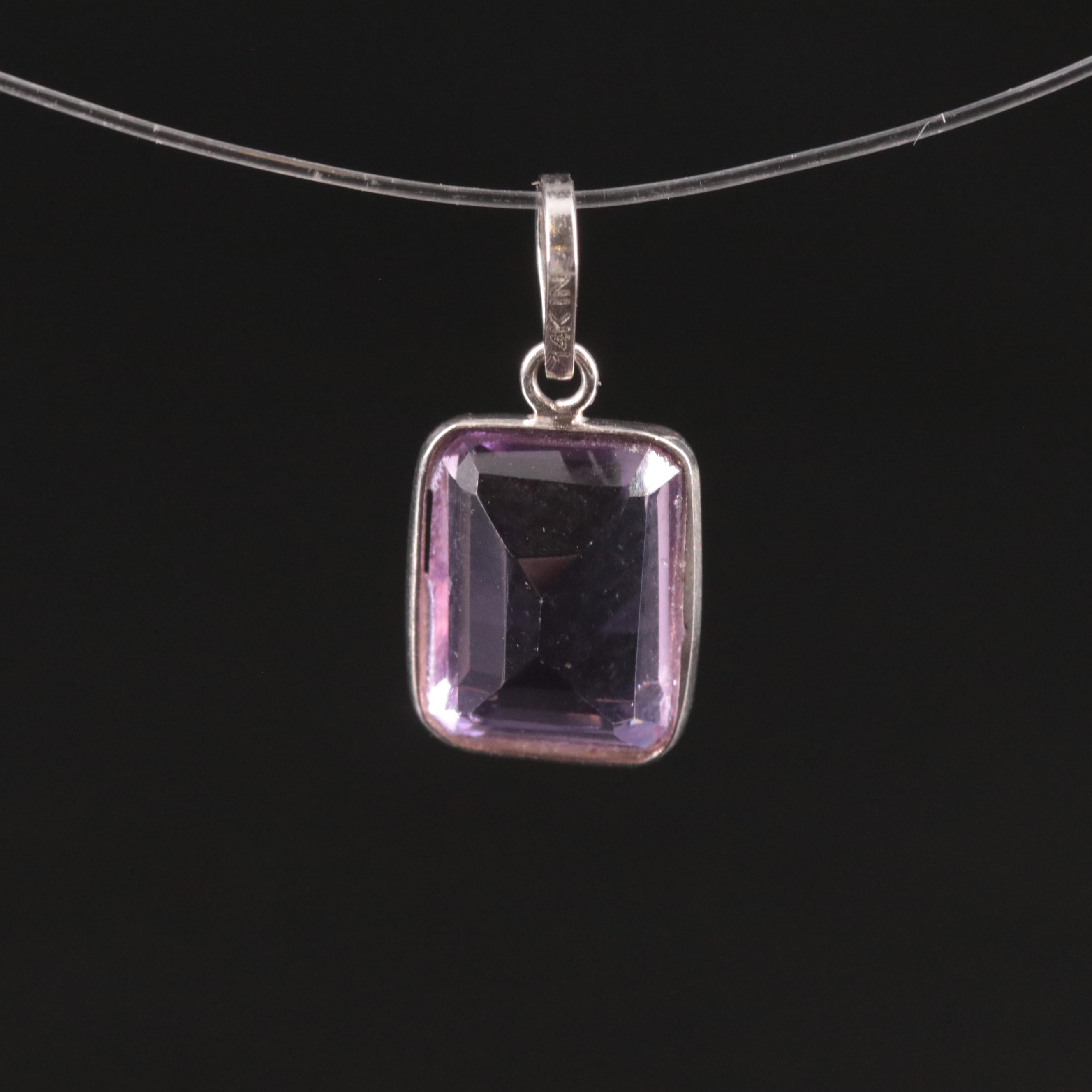 14K Amethyst Pendant