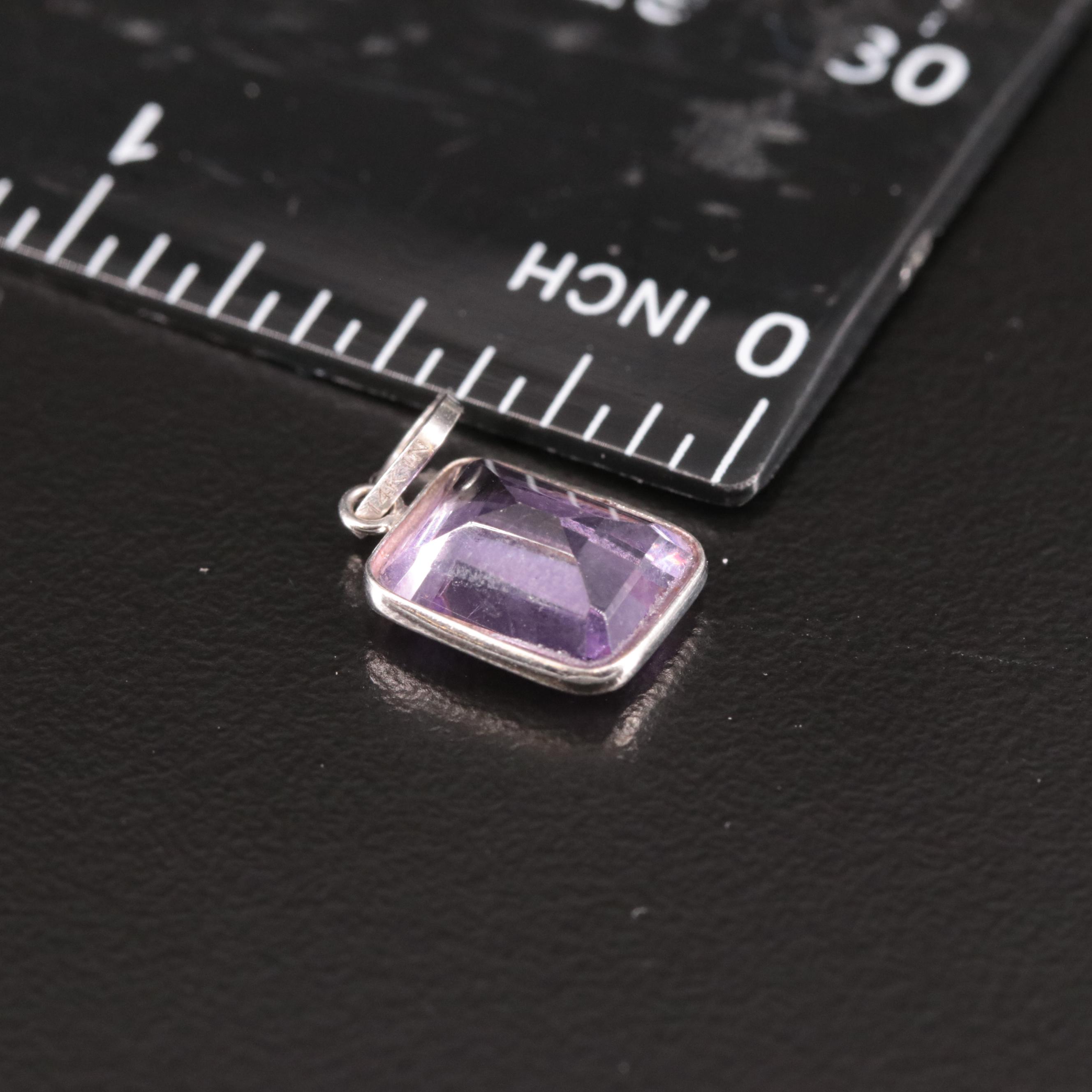14K Amethyst Pendant