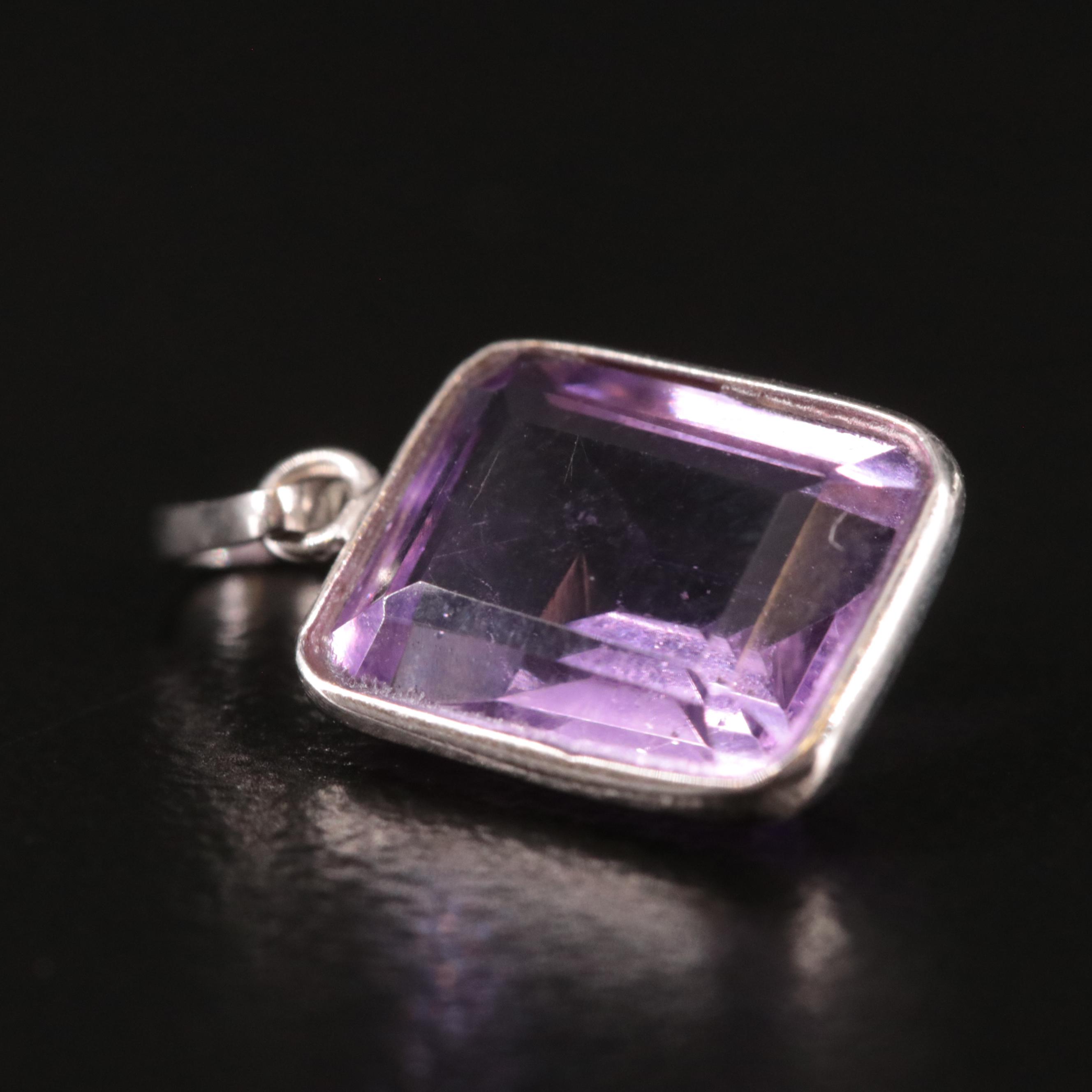 14K Amethyst Pendant