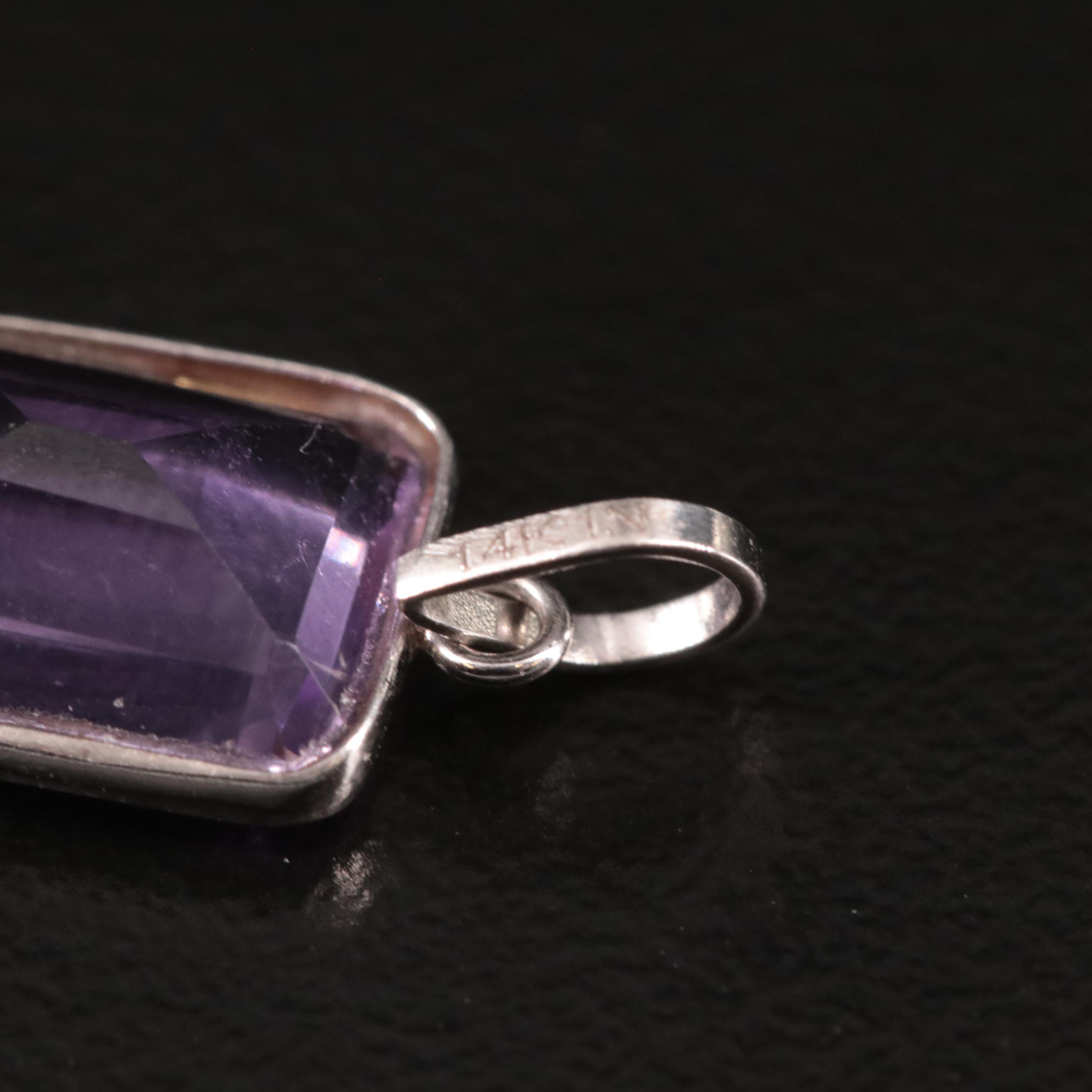 14K Amethyst Pendant