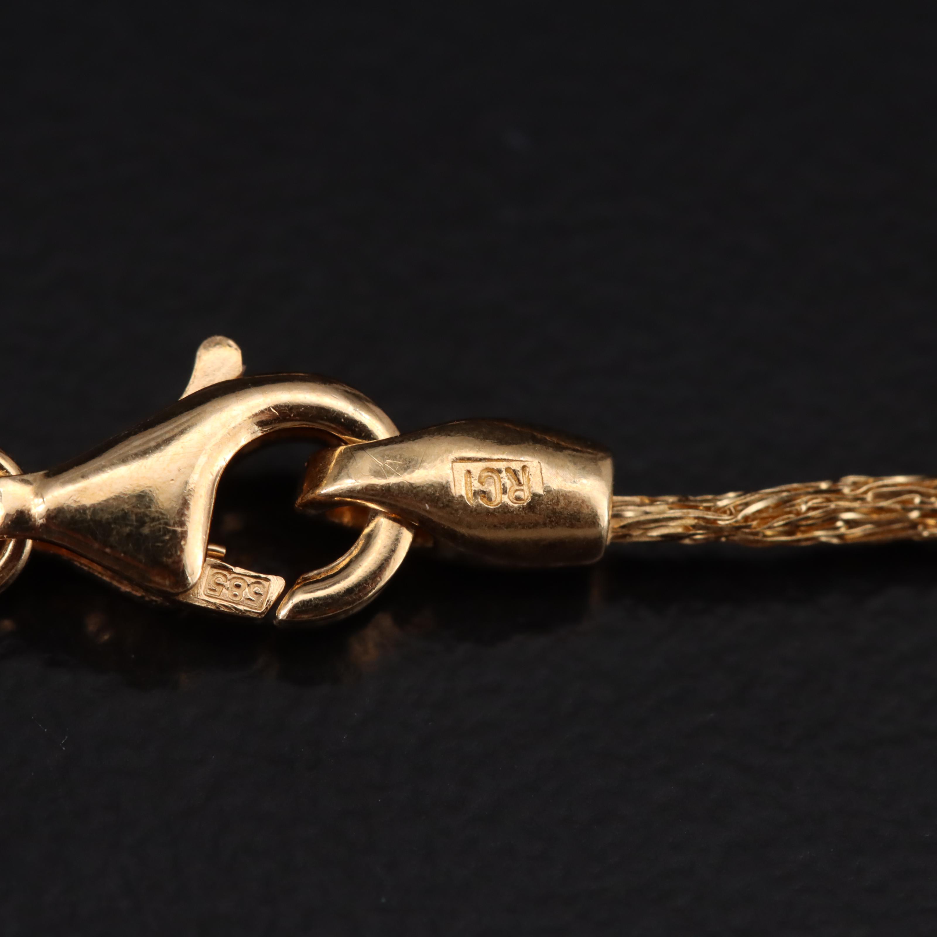 14K Rock Crystal Quartz Mesh Station Necklace