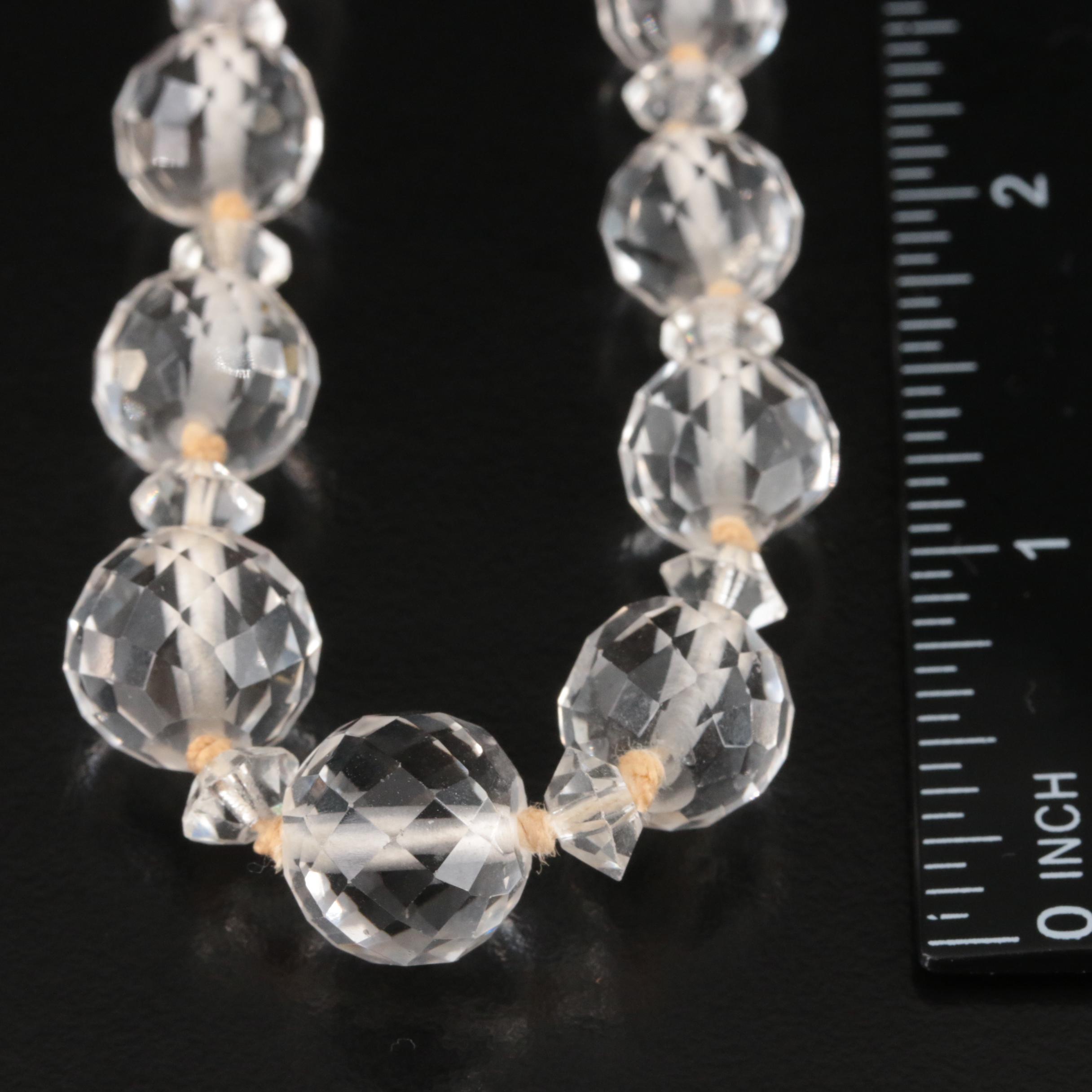 Graduated Quartz Necklace with 14K Clasp