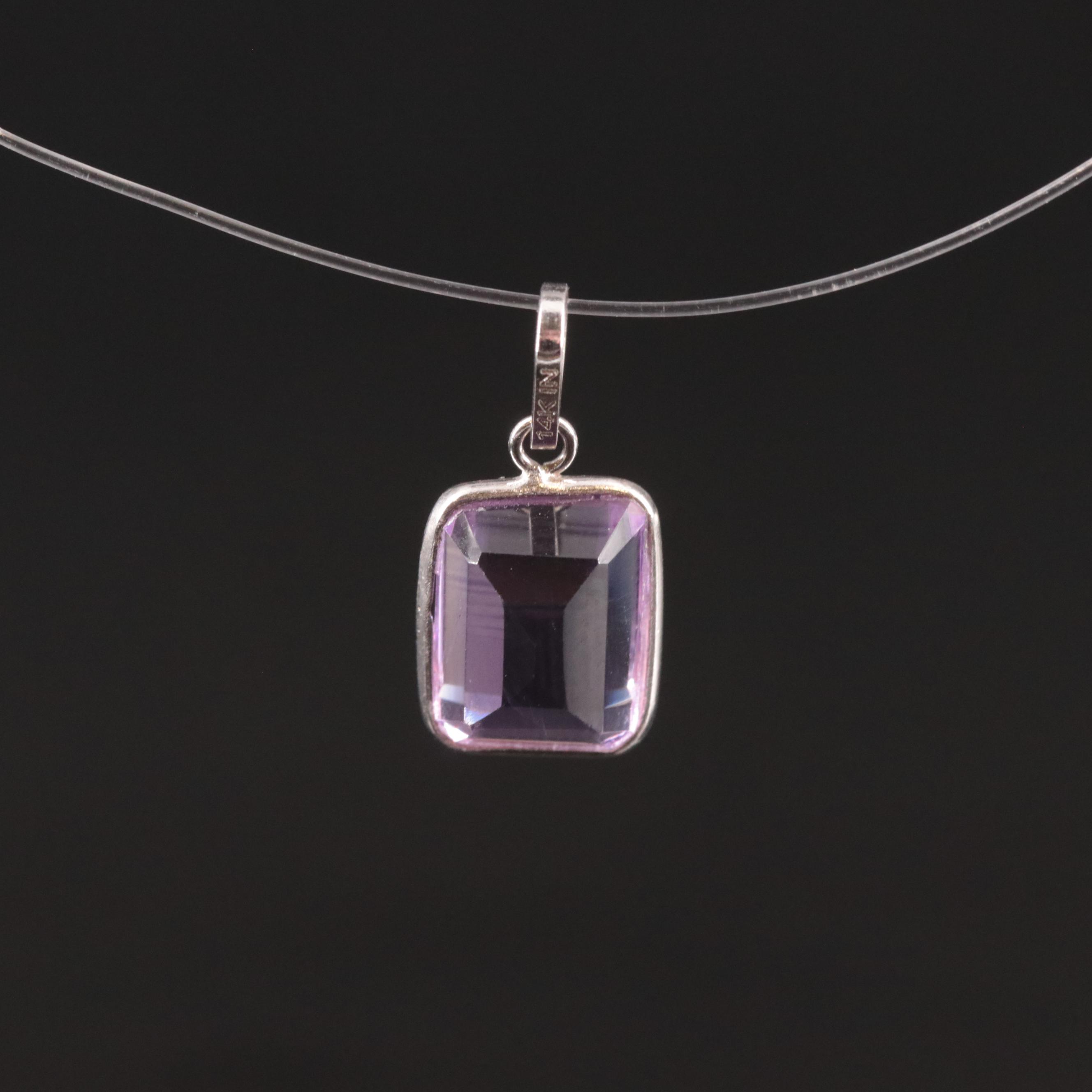 14K Amethyst Pendant