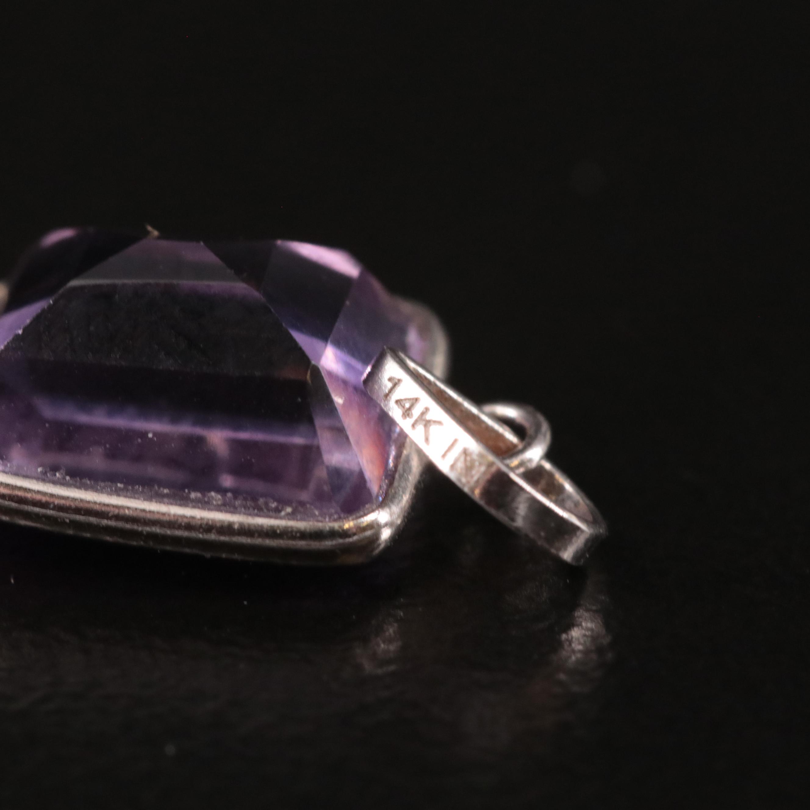 14K Amethyst Pendant