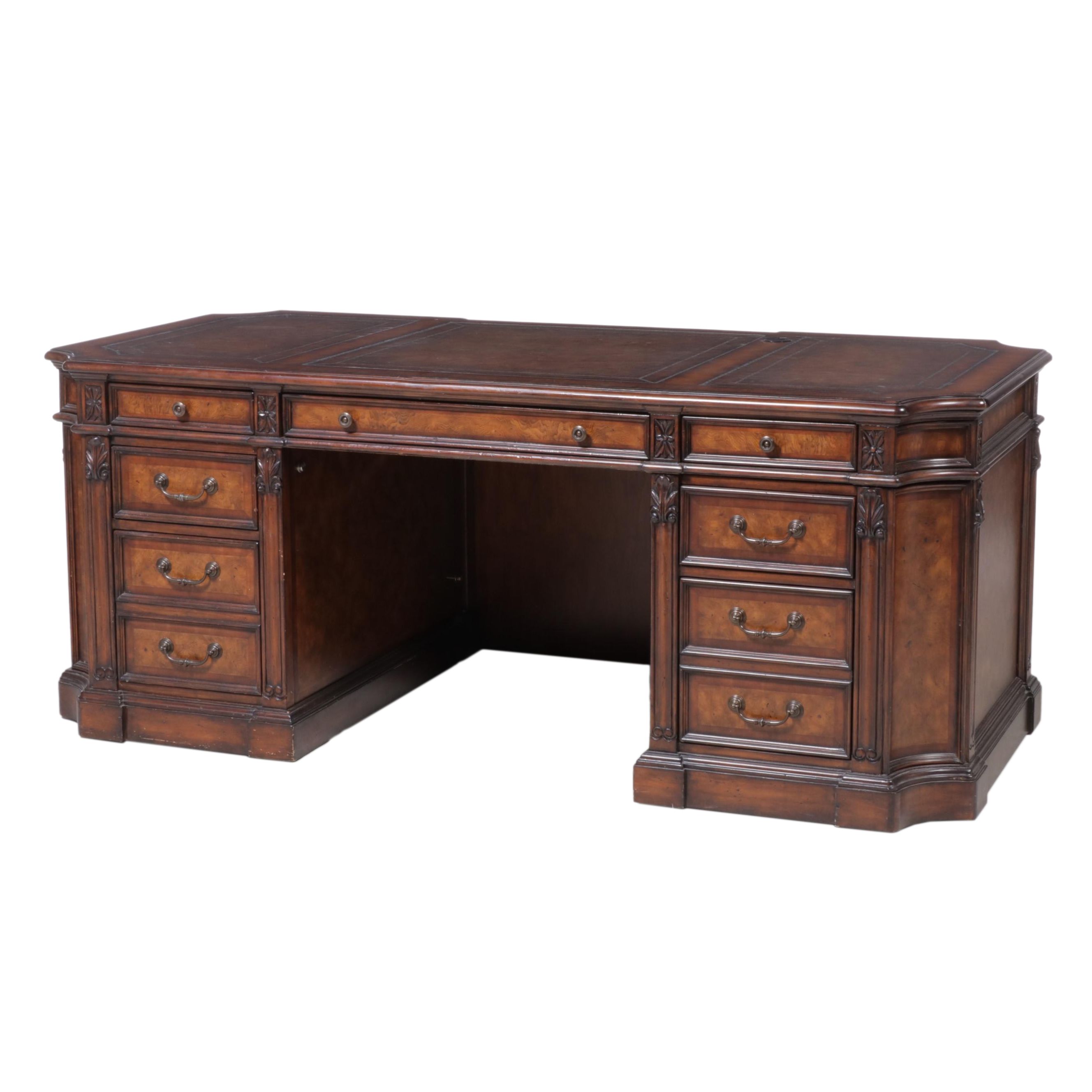 Contemporary Double-Pedestal Executive's Desk