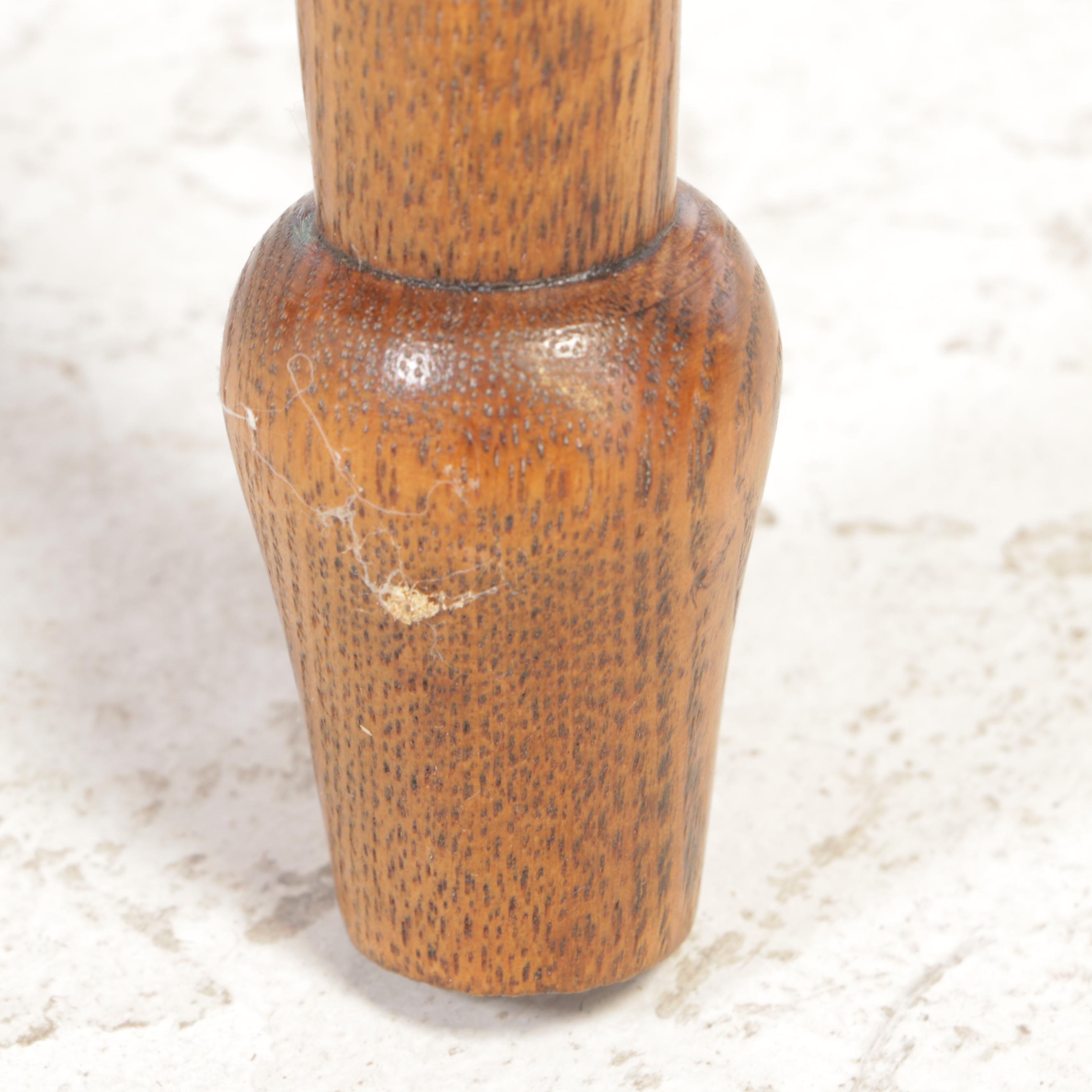 Late Victorian Oak Pressed-Back Rocker Plus Side Table, circa 1900