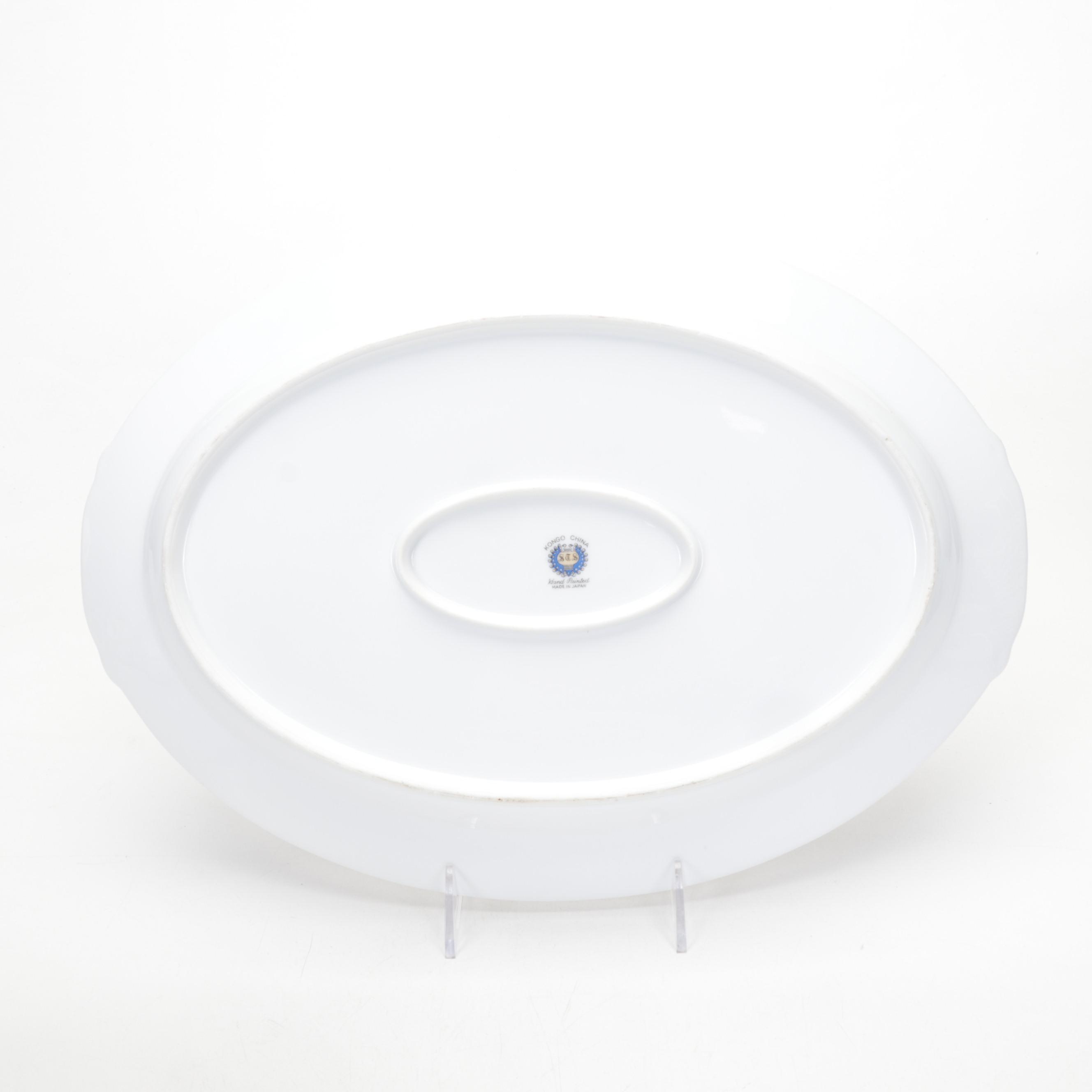 Kongo China Gilded Porcelain Tableware, Mid-20th Century