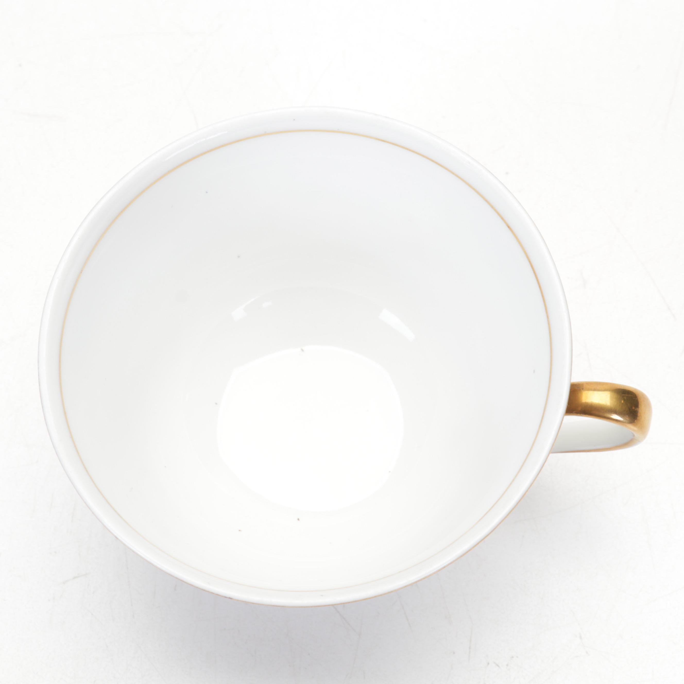 Kongo China Gilded Porcelain Tableware, Mid-20th Century