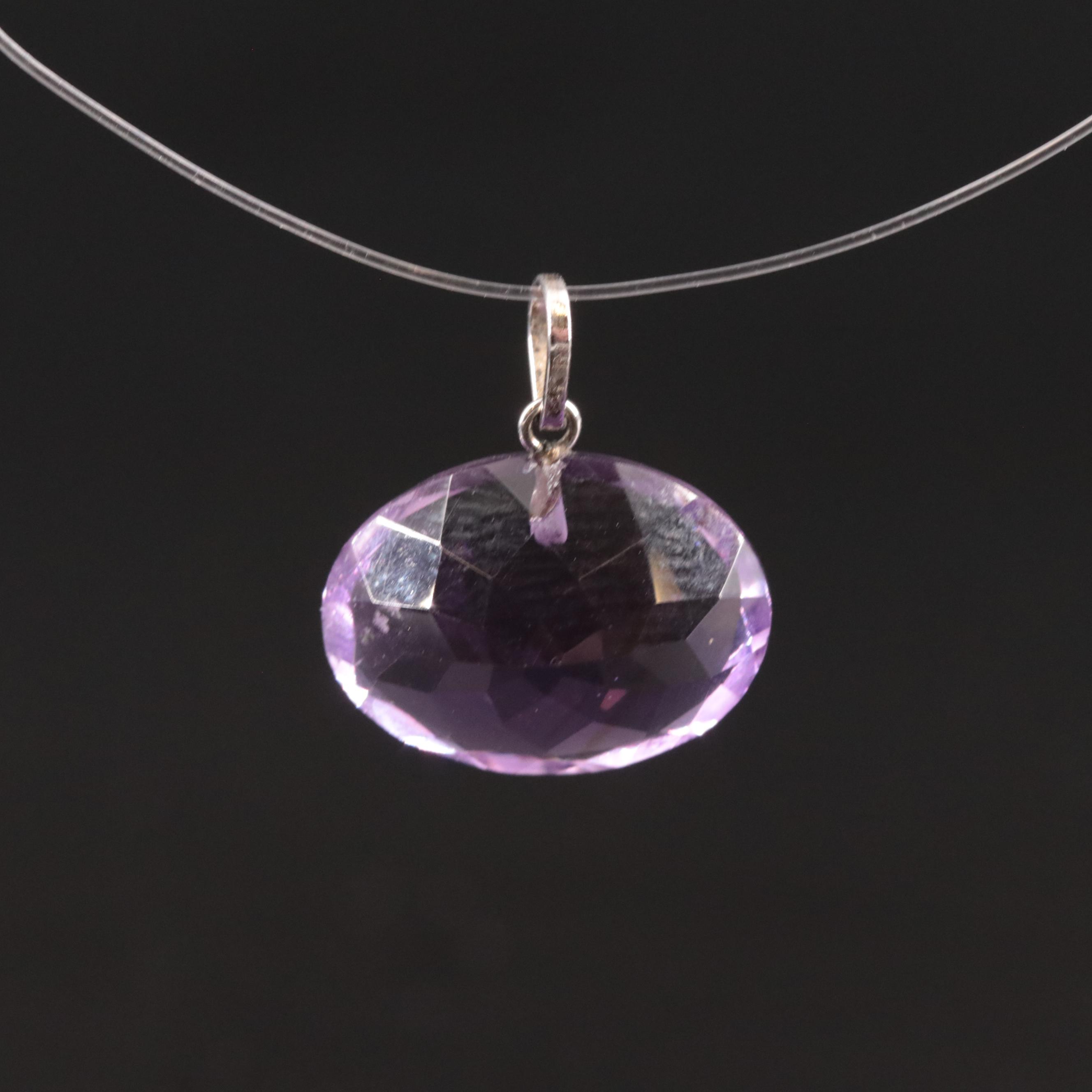 14K Amethyst Pendant