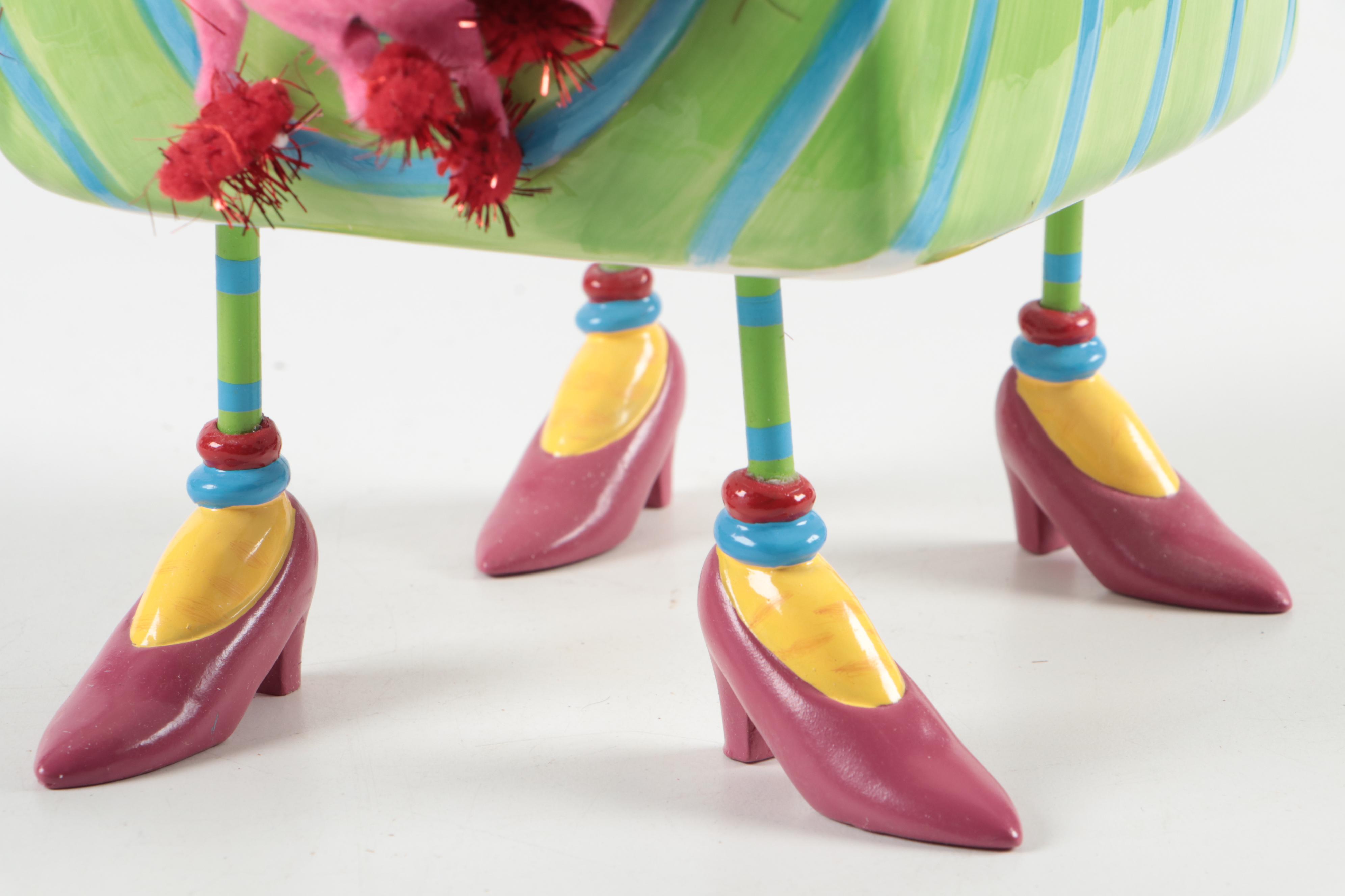 Department 56 Patience Brewster "Christmas Krinkles" Cat Dish