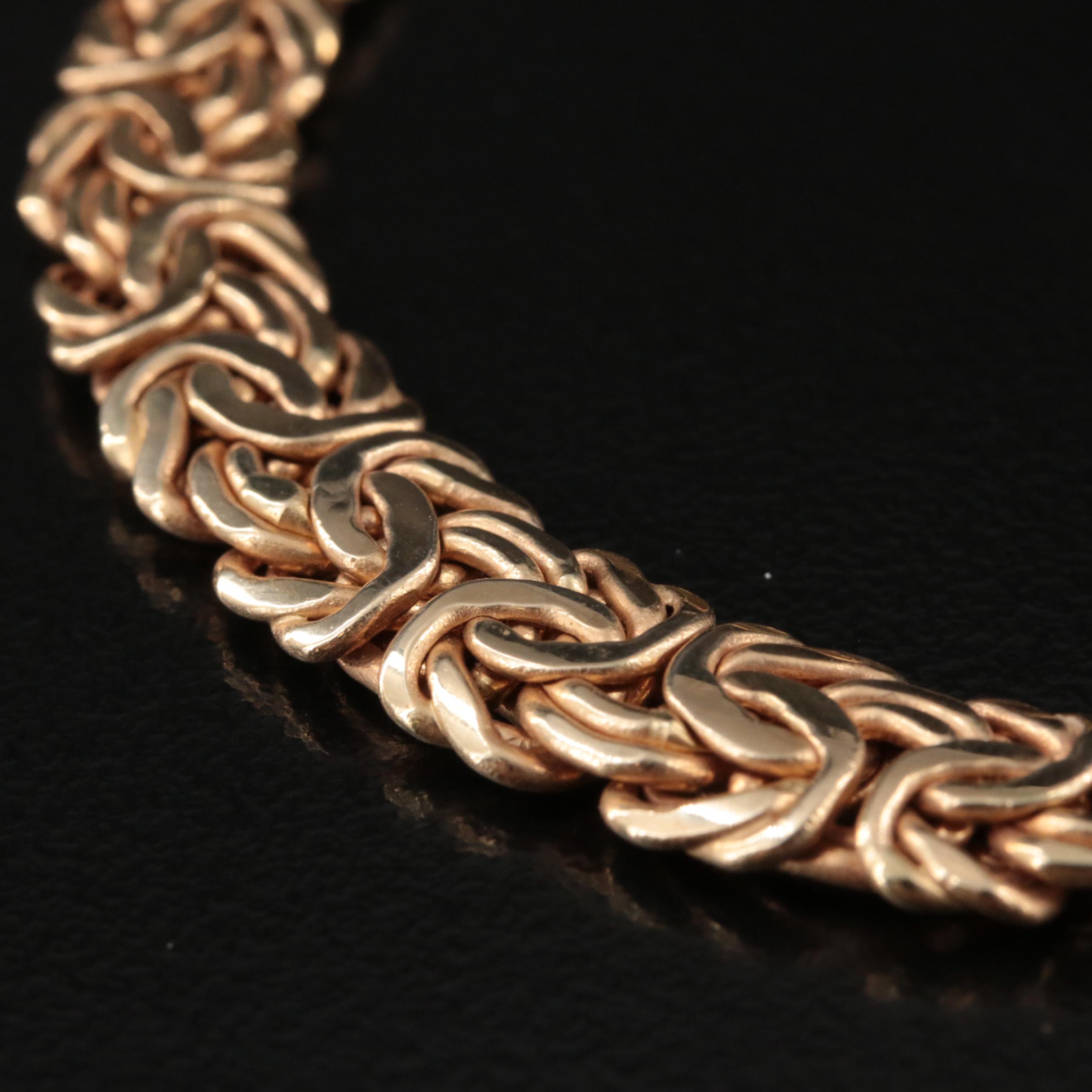 14K Graduated Byzantine Chain Necklace