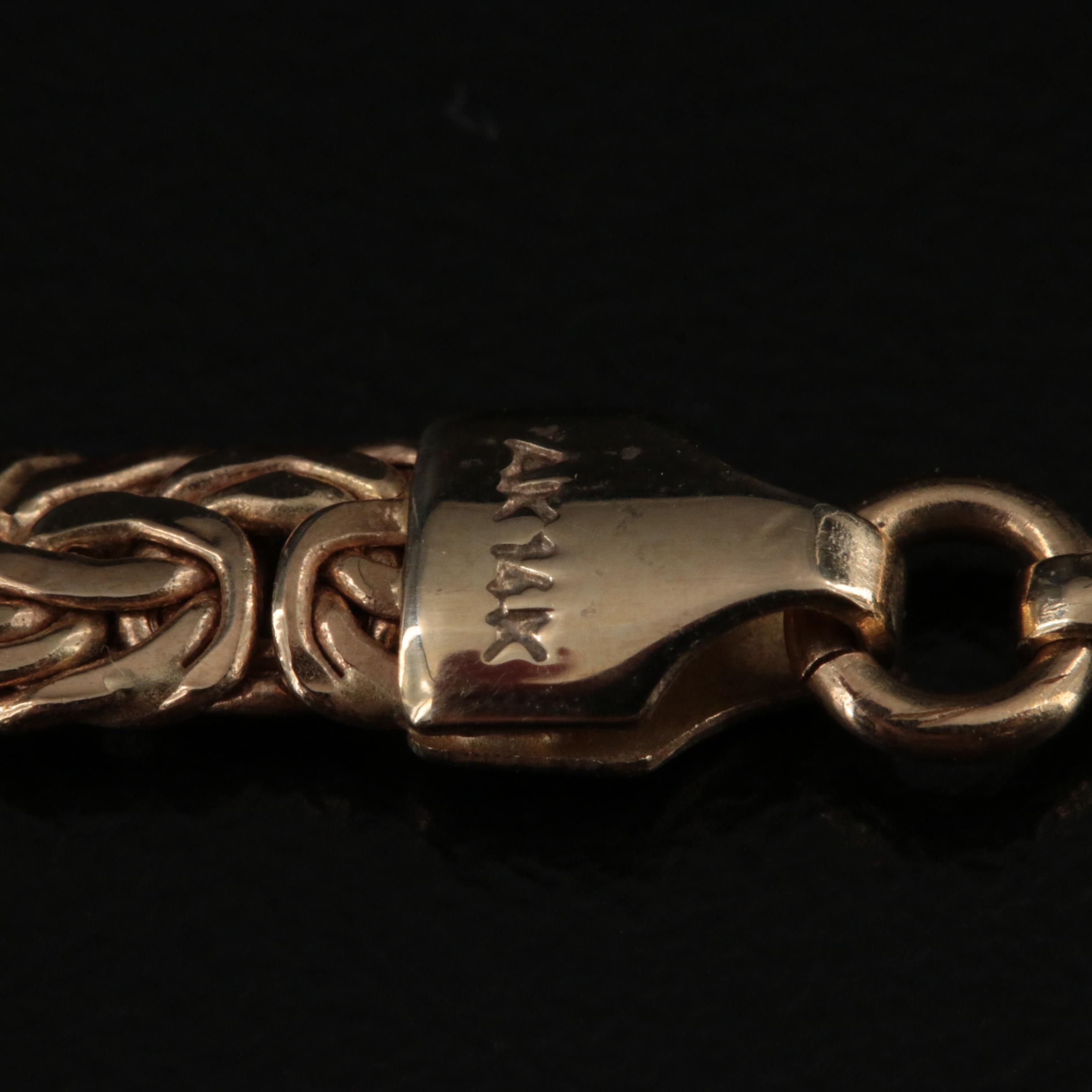 14K Graduated Byzantine Chain Necklace