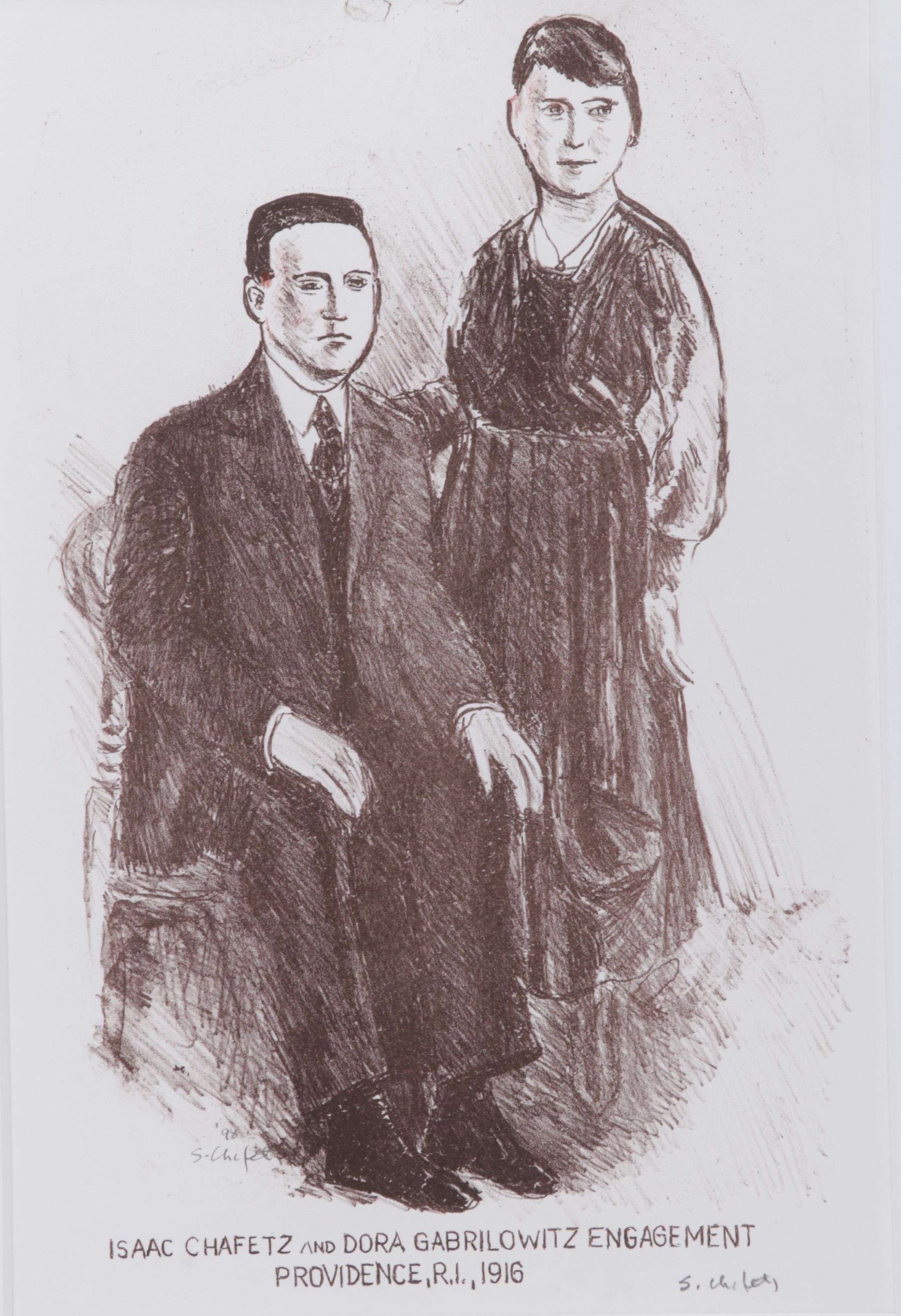 Sidney Chafetz Lithograph "Engagement," 1998