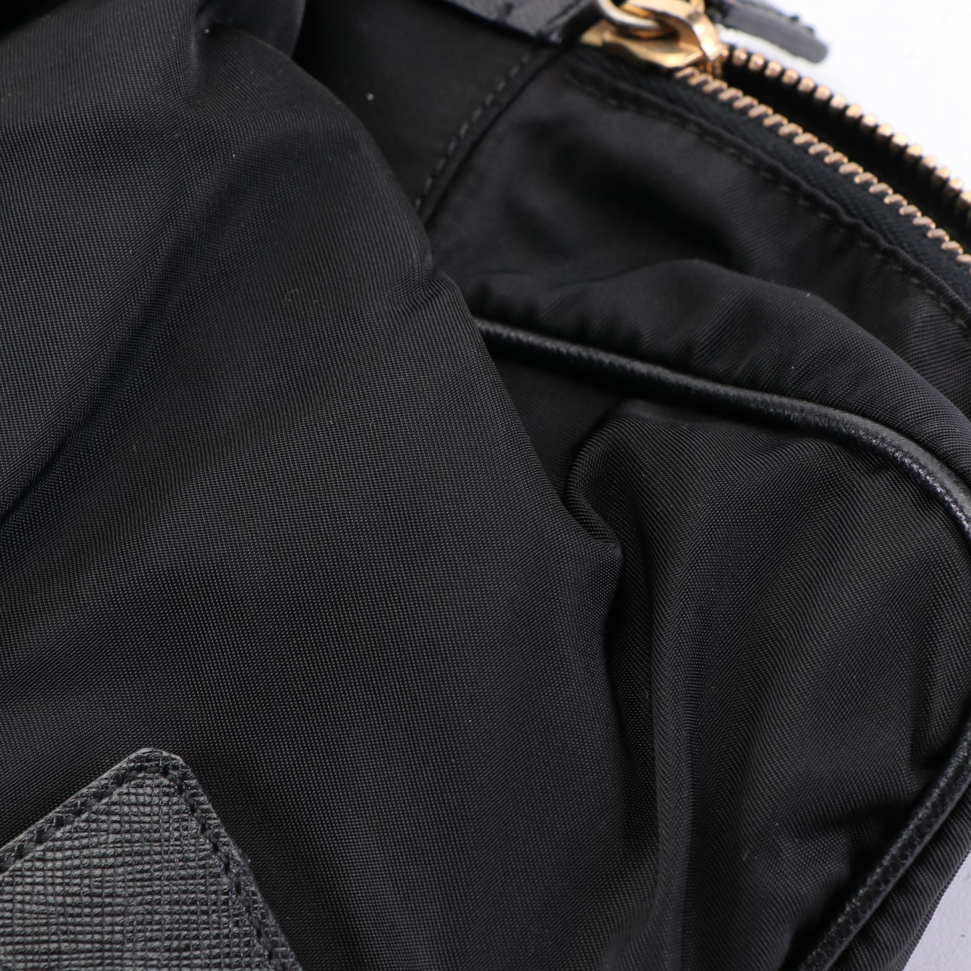 Prada Shoulder Bag in Tessuto Nylon and Saffiano Leather