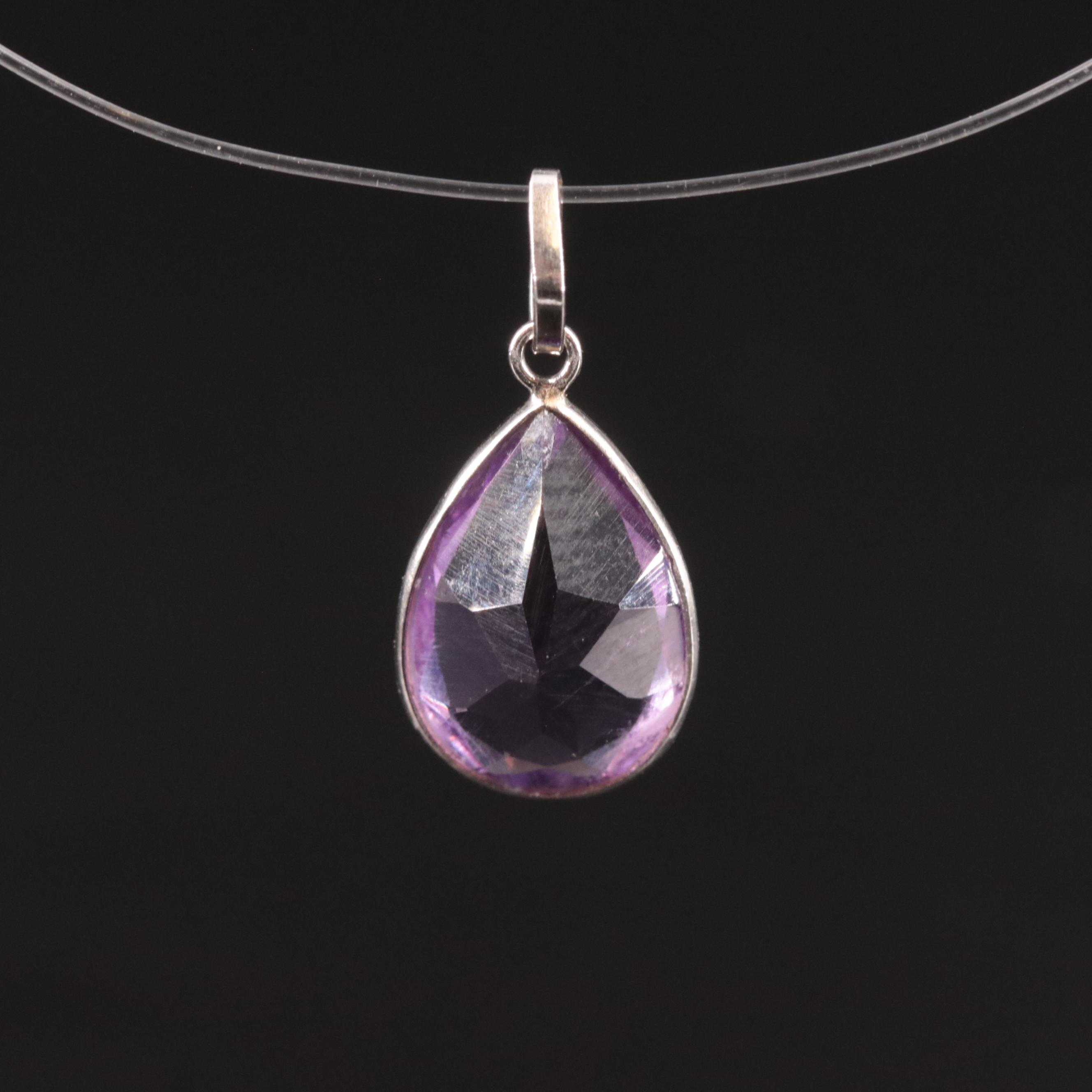 14K Amethyst Pendant