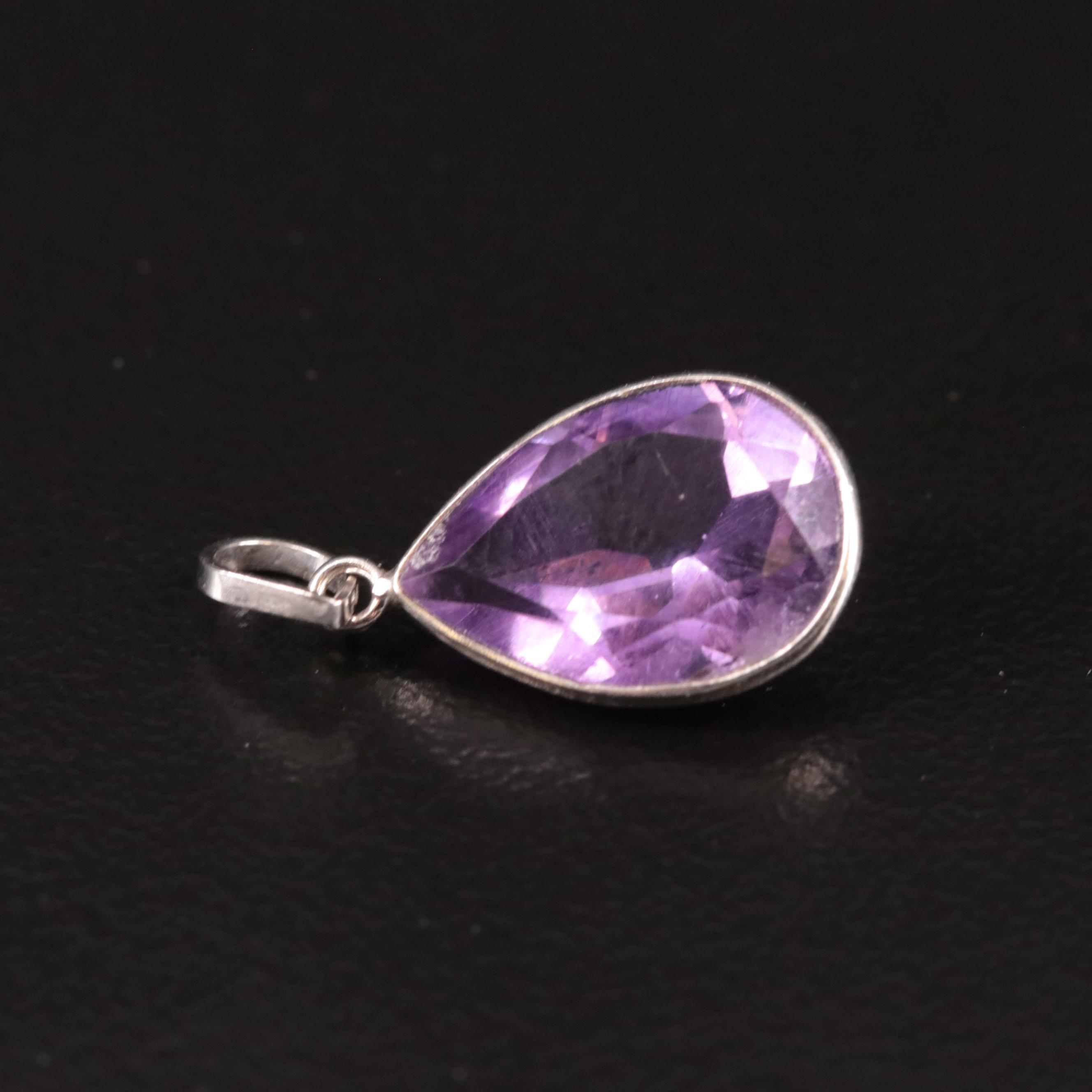 14K Amethyst Pendant