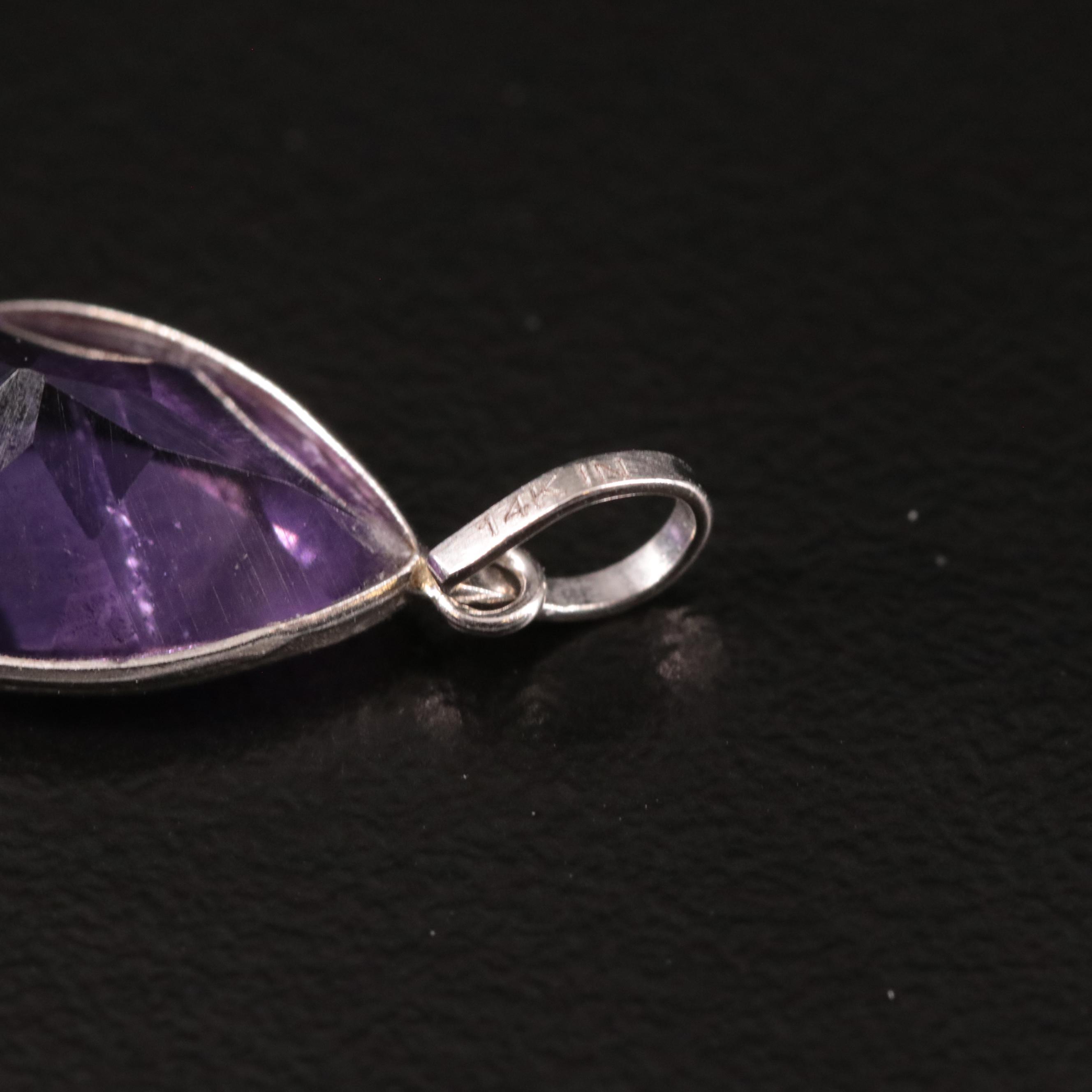 14K Amethyst Pendant