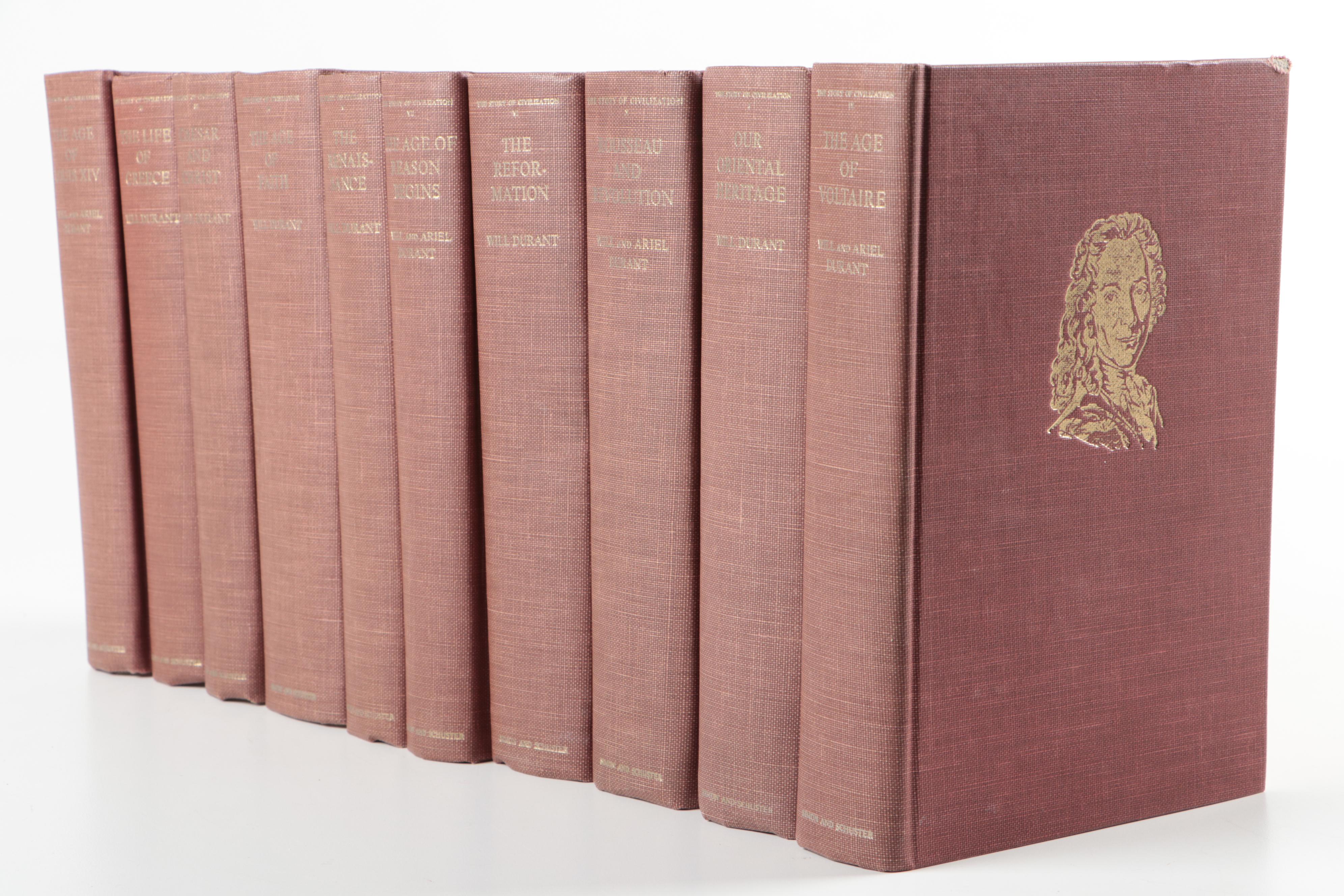 "The Story of Civilization" by Will and Ariel Durant, 10 Volumes