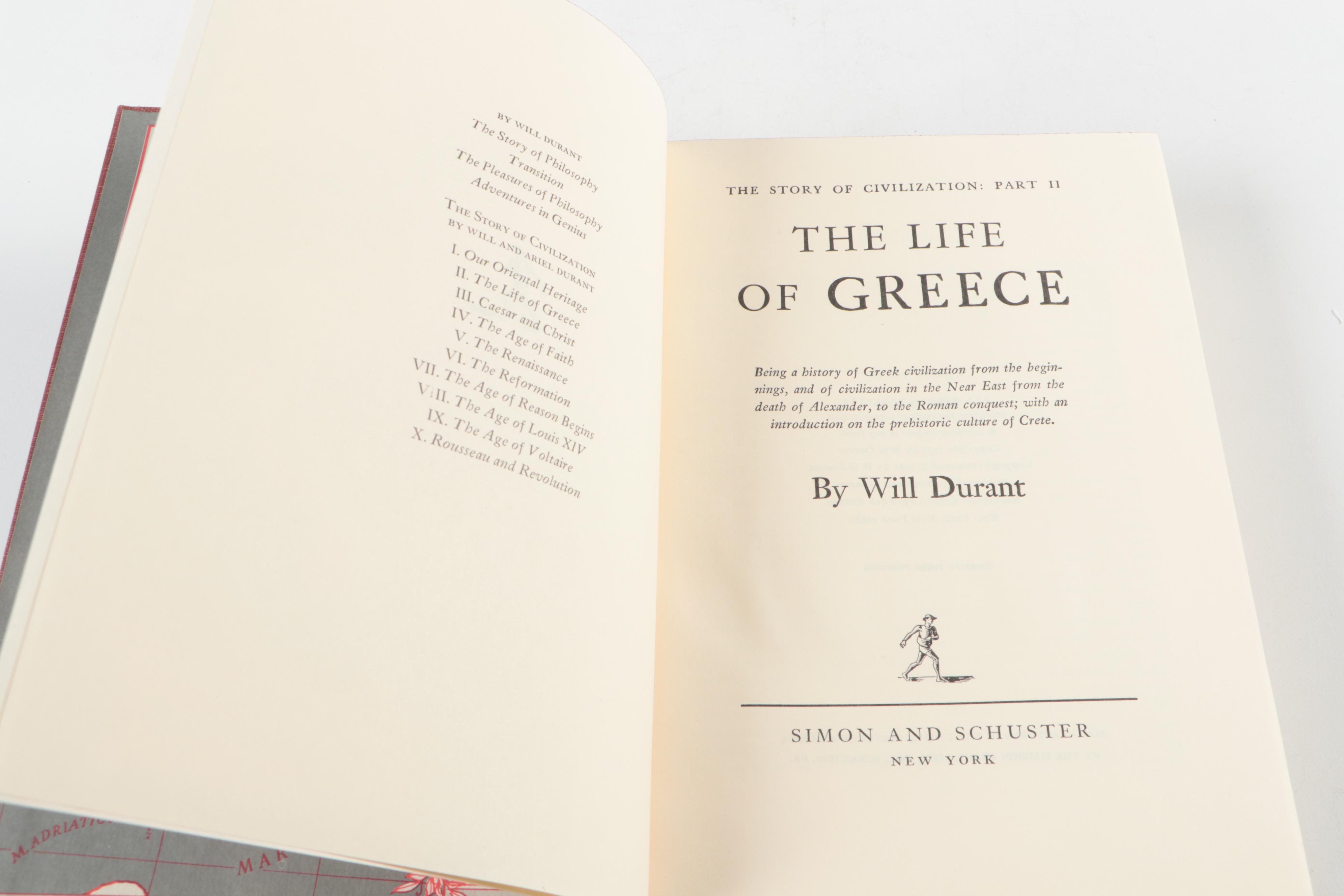 "The Story of Civilization" by Will and Ariel Durant, 10 Volumes