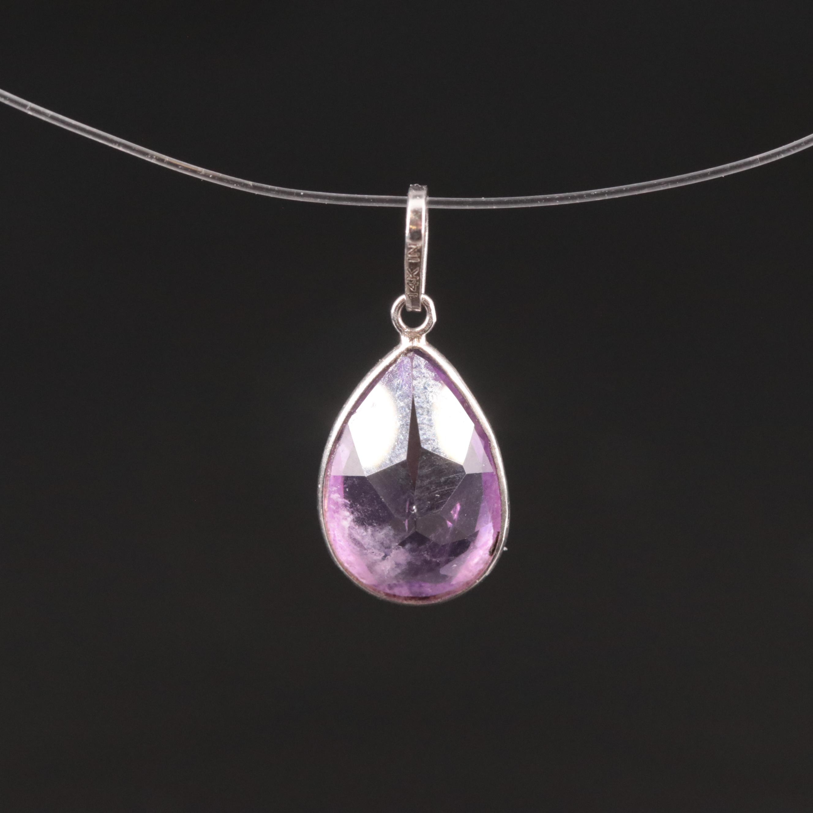14K Amethyst Pendant