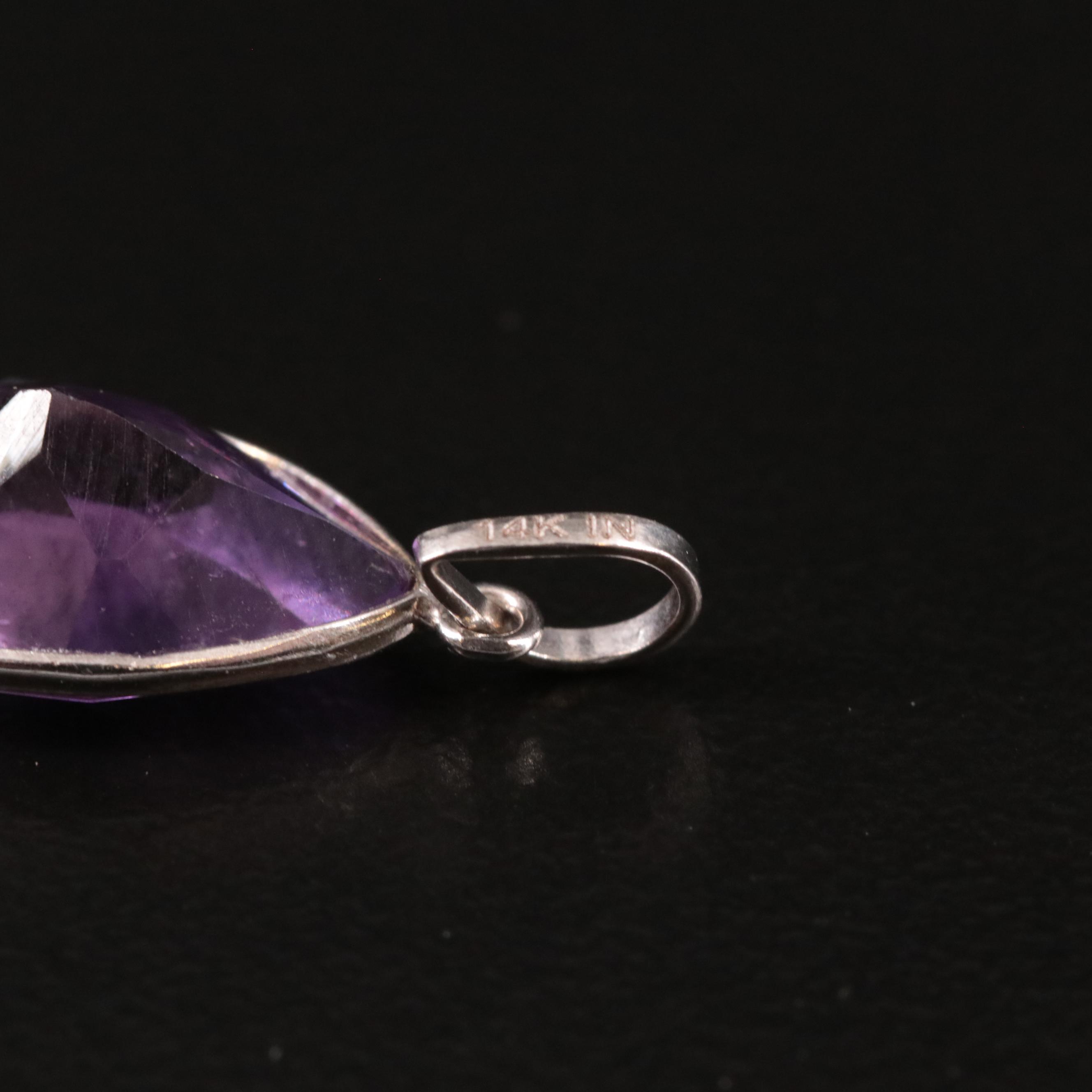 14K Amethyst Pendant