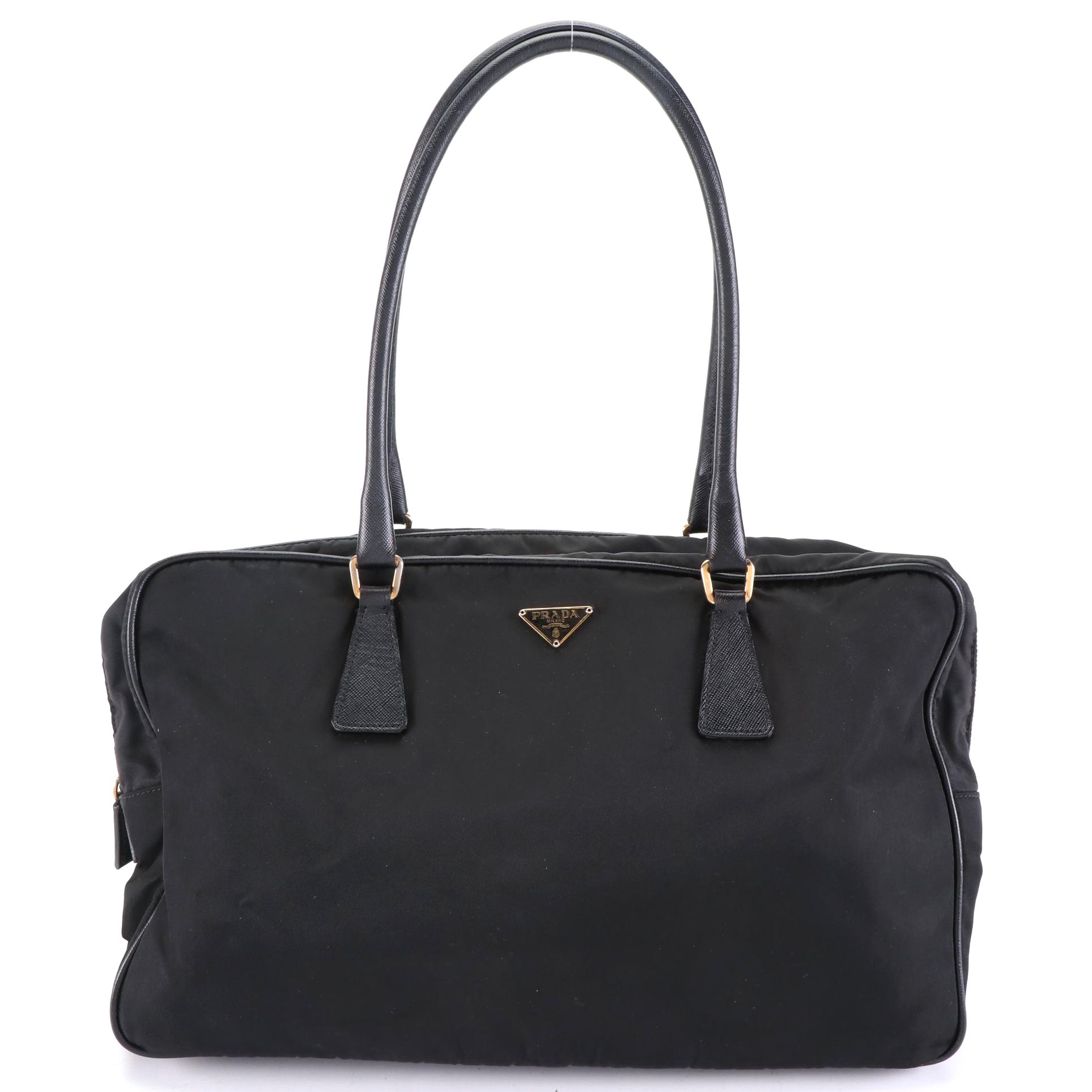 Prada Shoulder Bag in Tessuto Nylon and Saffiano Leather