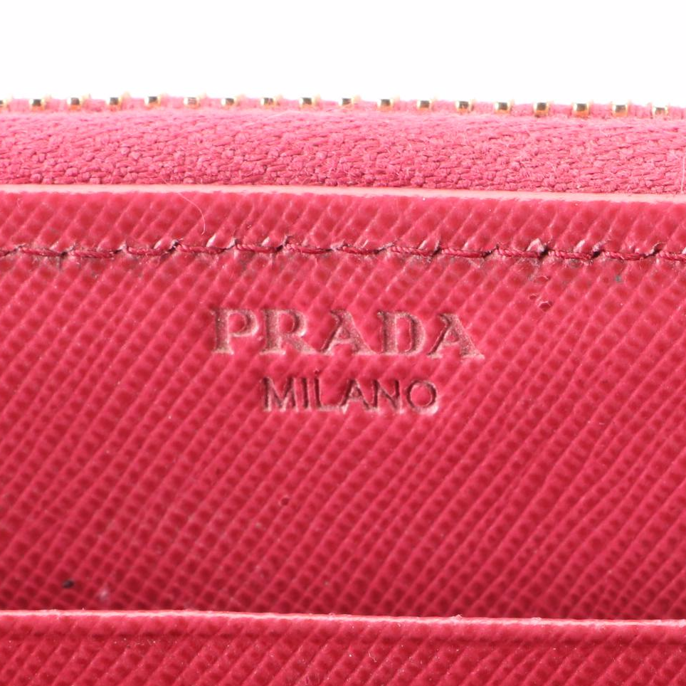 Prada Zip-Around Wallet in Saffiano Leather