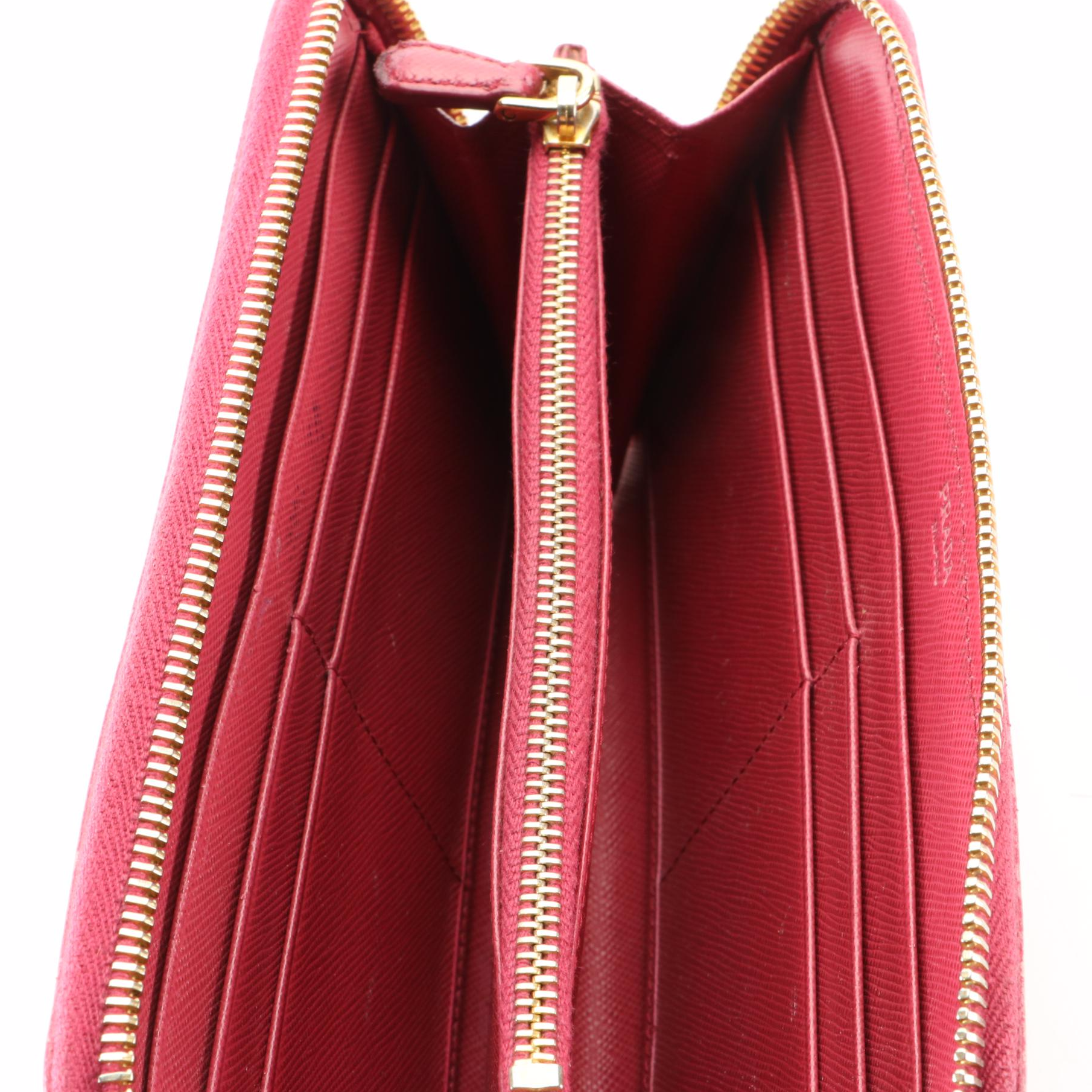 Prada Zip-Around Wallet in Saffiano Leather