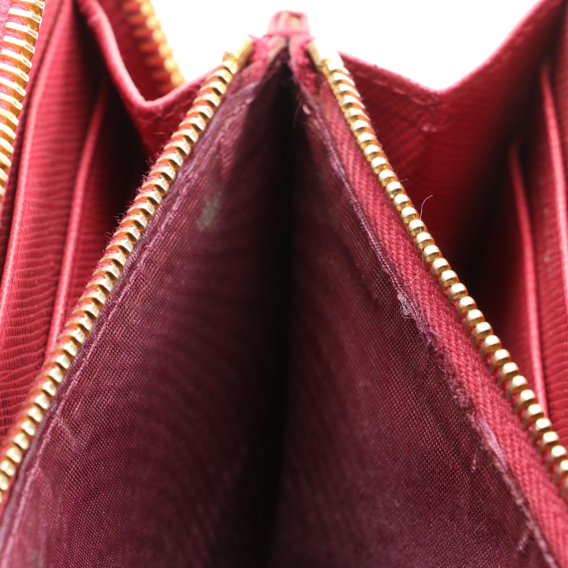 Prada Zip-Around Wallet in Saffiano Leather