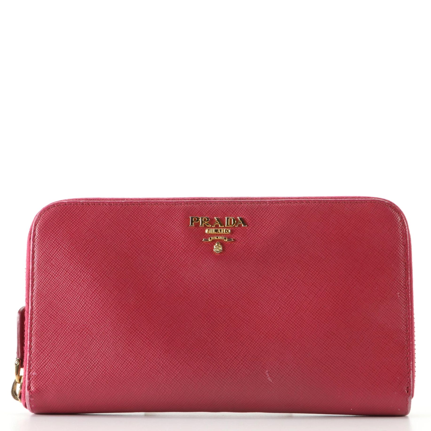 Prada Zip-Around Wallet in Saffiano Leather