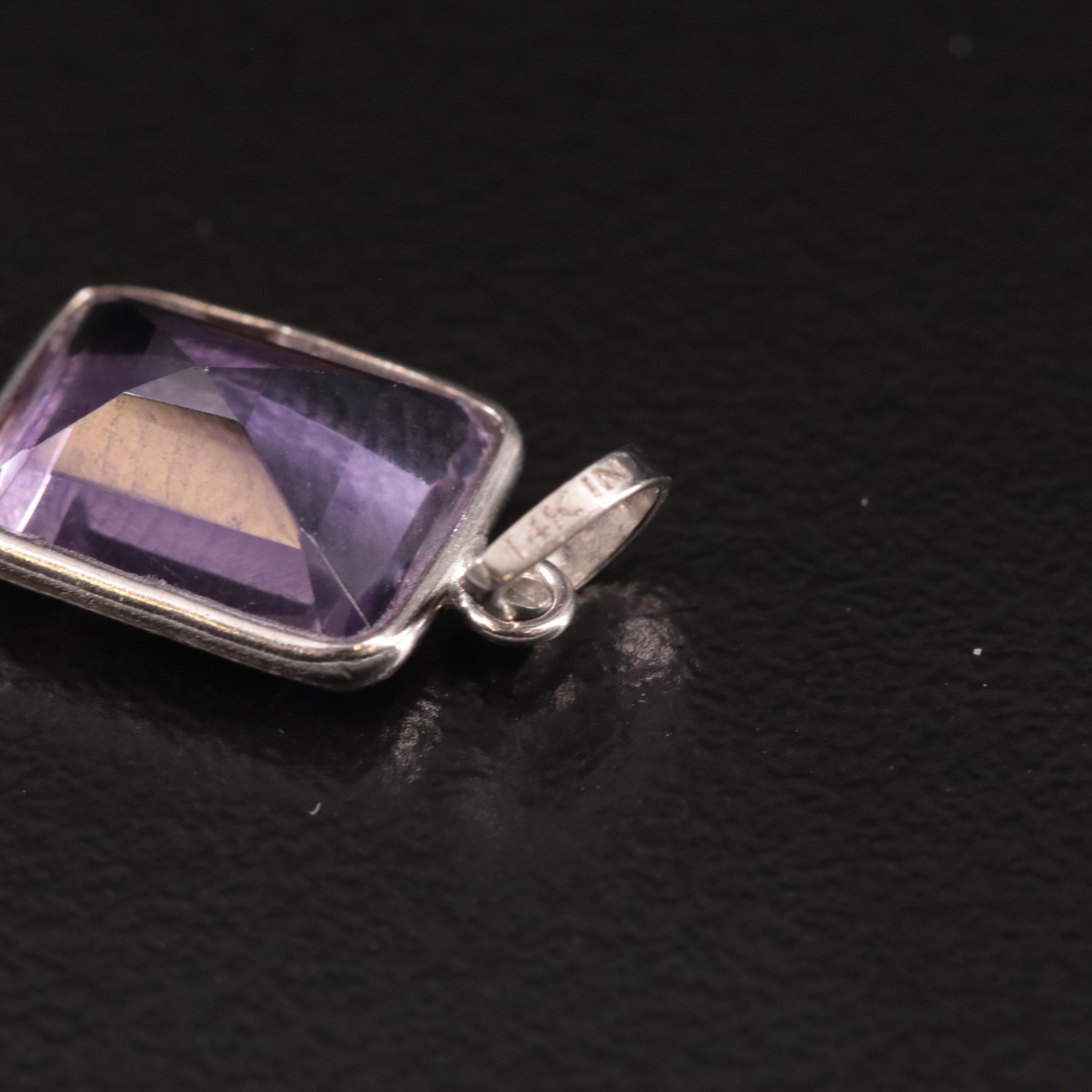 14K Amethyst Pendant