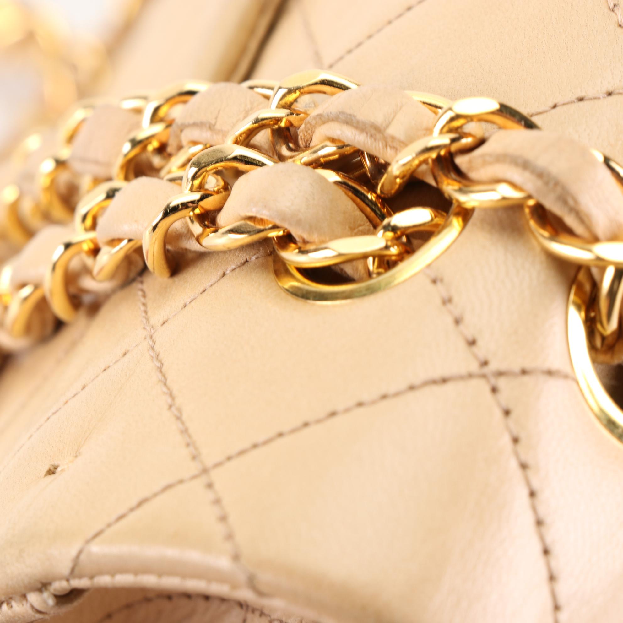 Chanel Classic Double Flap Bag Small in Quilted Lambskin Leather