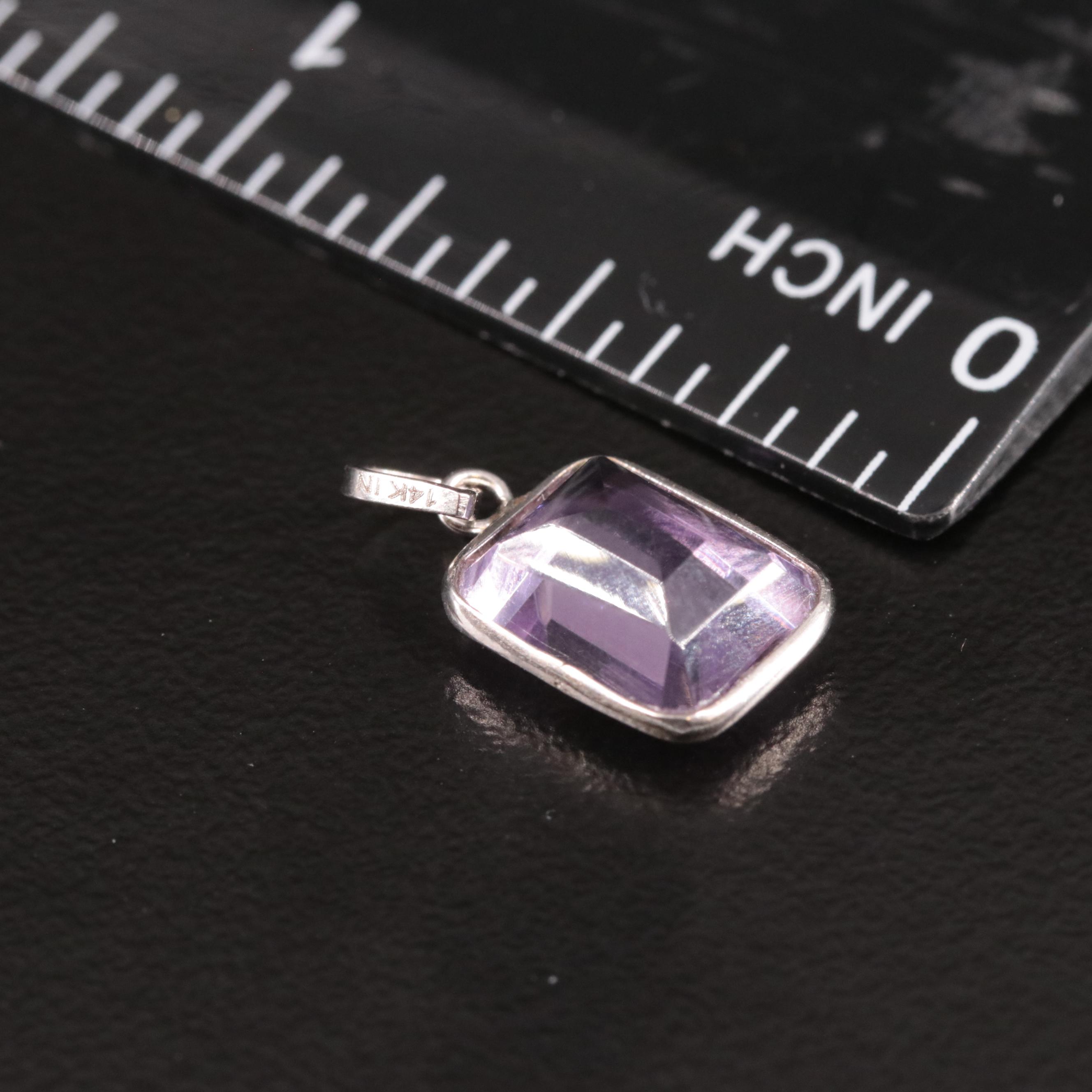 14K Amethyst Pendant