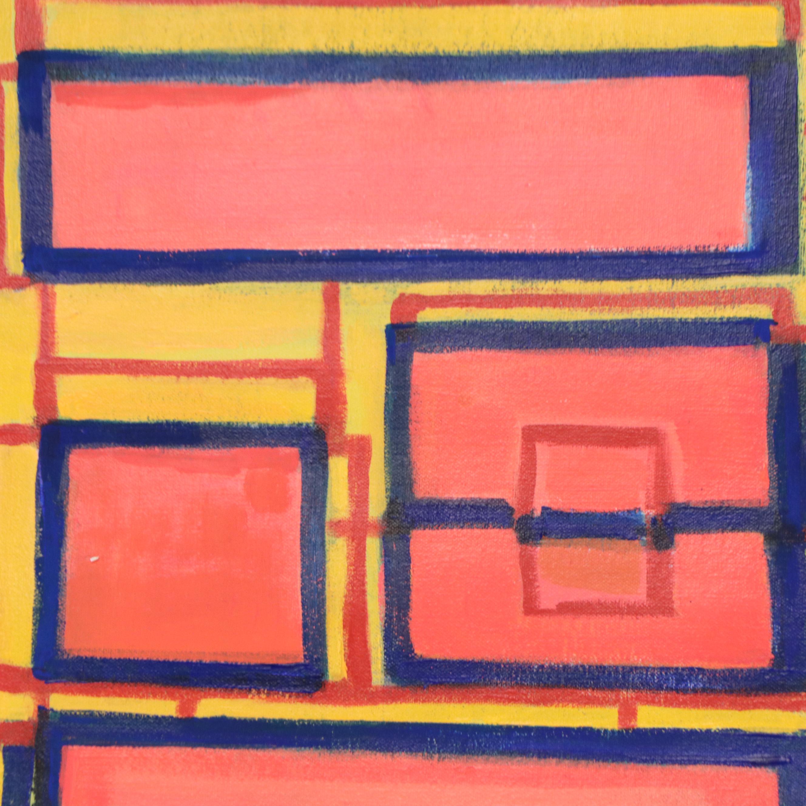 Rhee Lightner Abstract Geometric Acrylic Painting, 2023