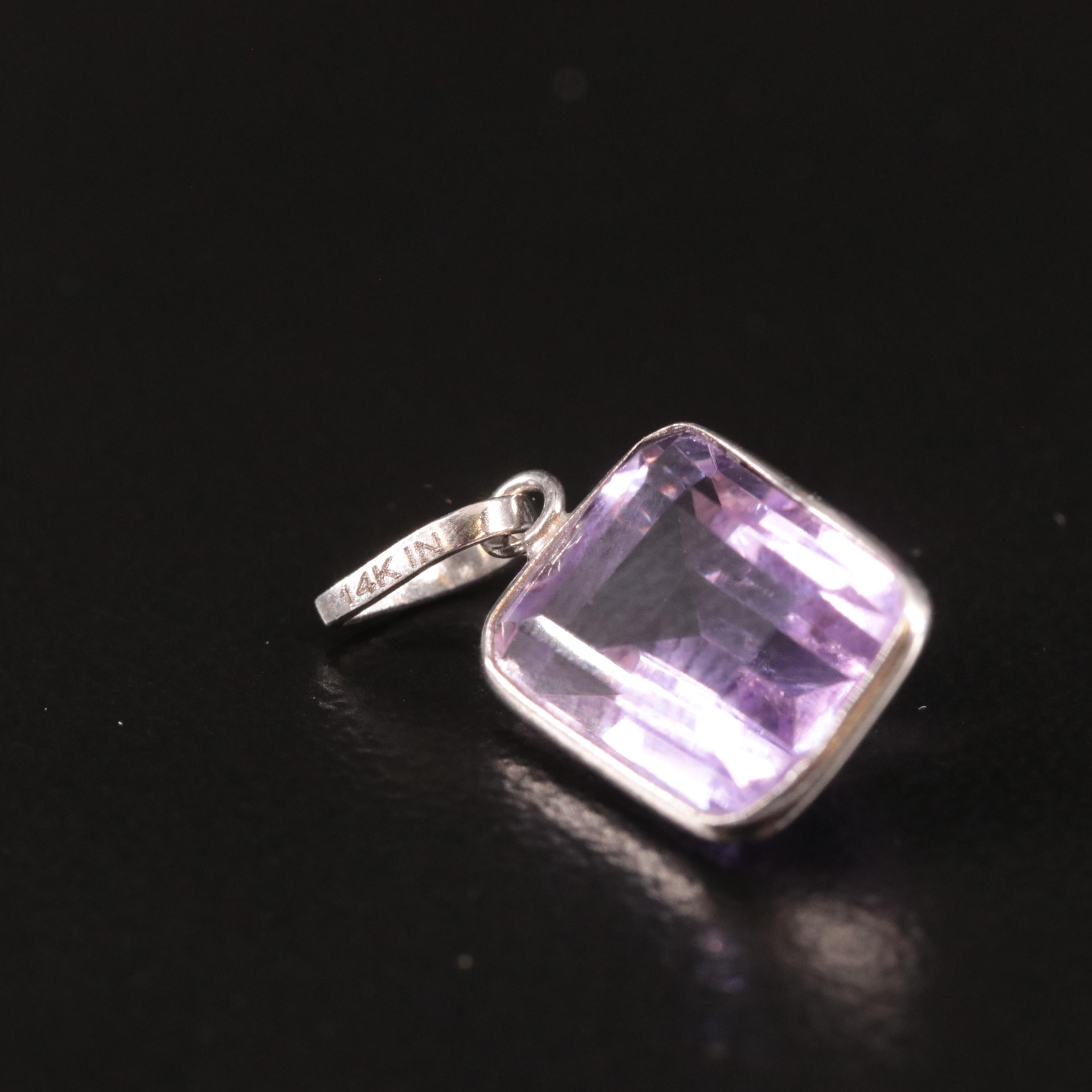 14K Amethyst Pendant