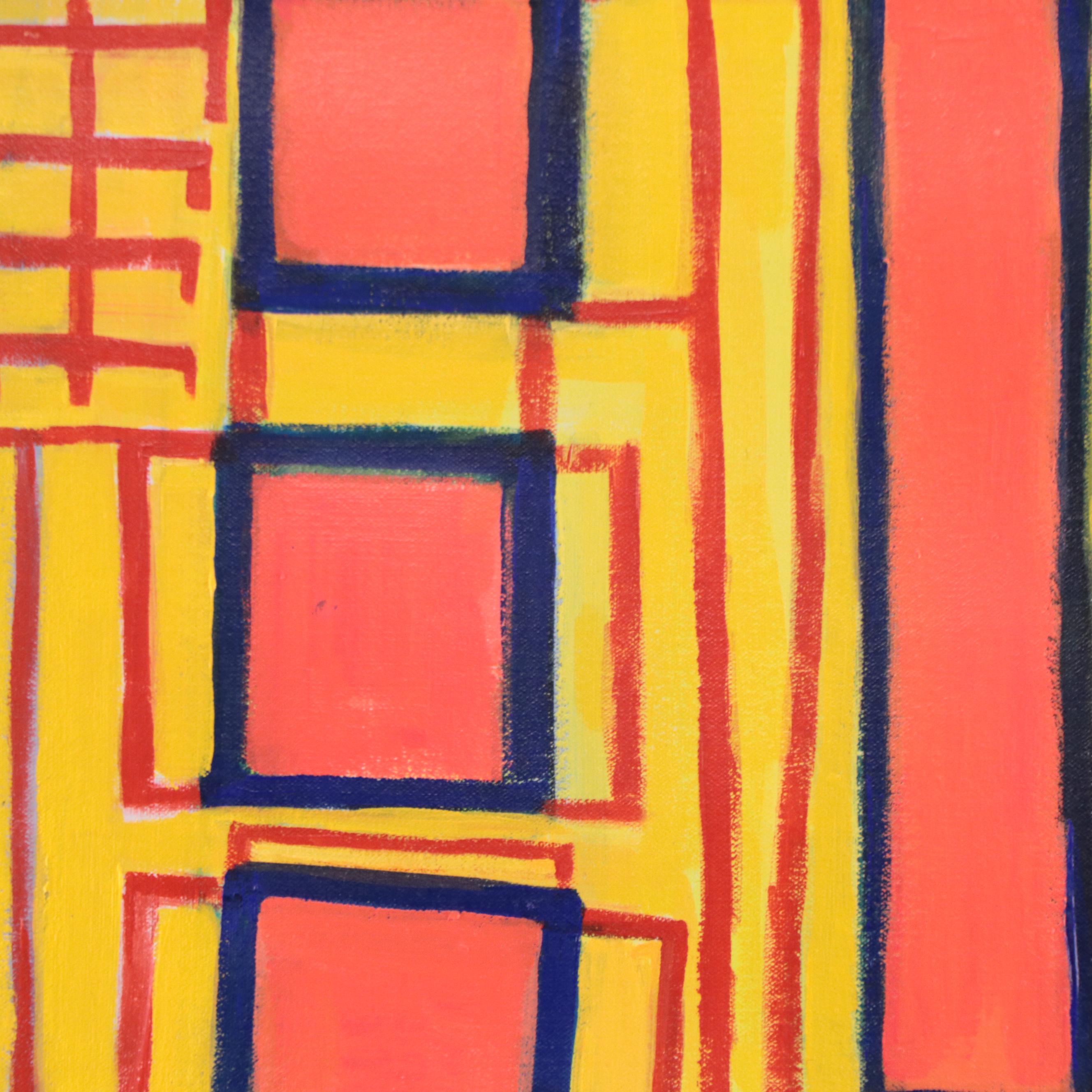 Rhee Lightner Abstract Geometric Acrylic Painting, 2023