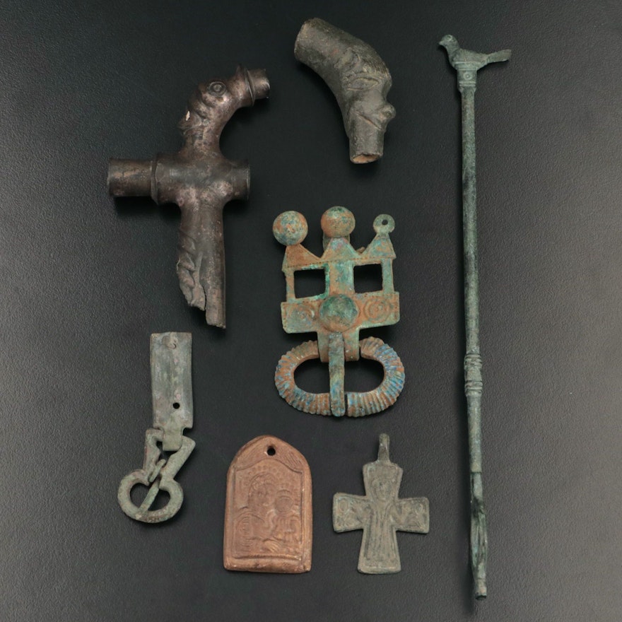 Collection of Seven Pieces of Ancient and Medieval Artifacts