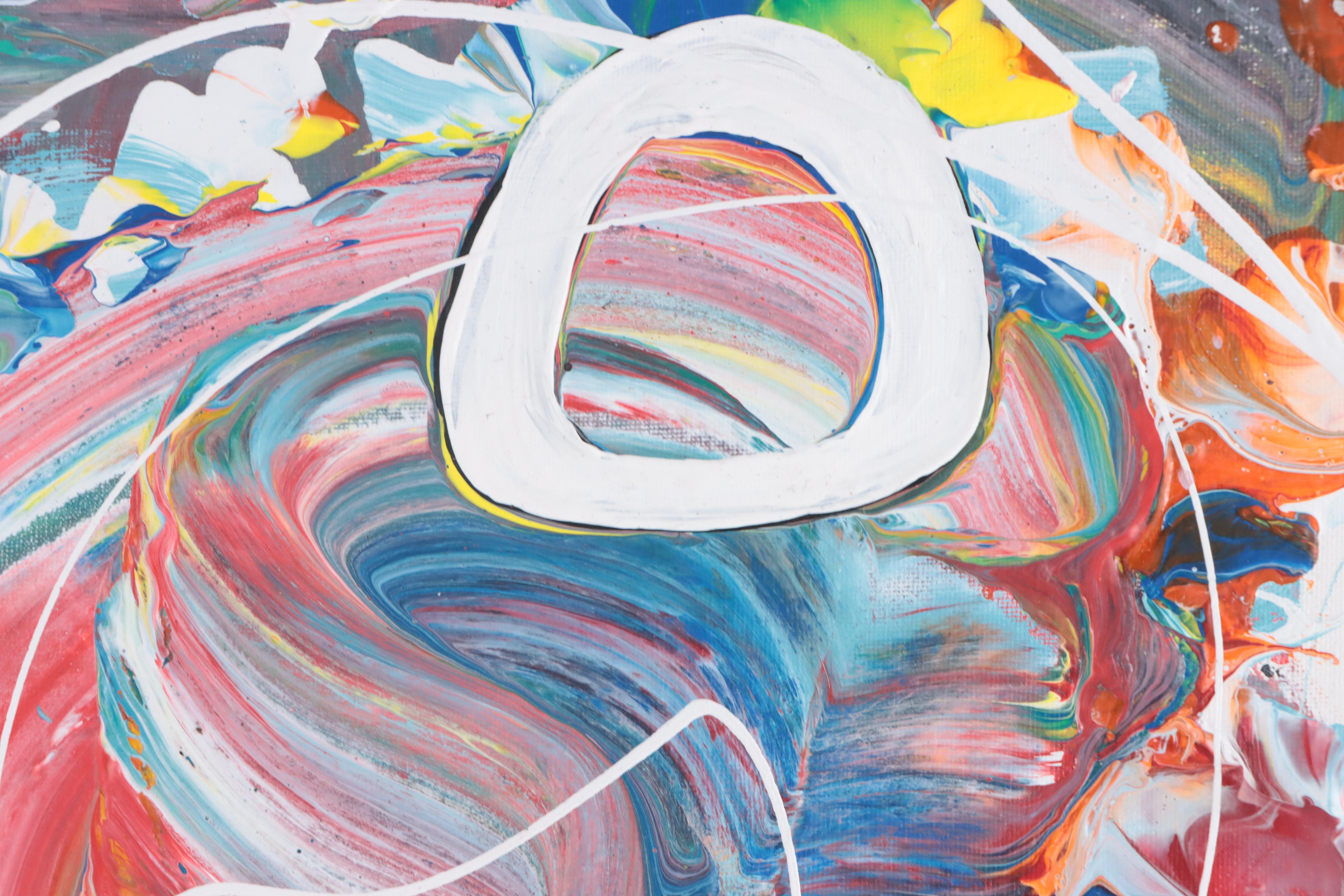 Abiola Idowu Mixed Media Painting "Great Dreams," 2023