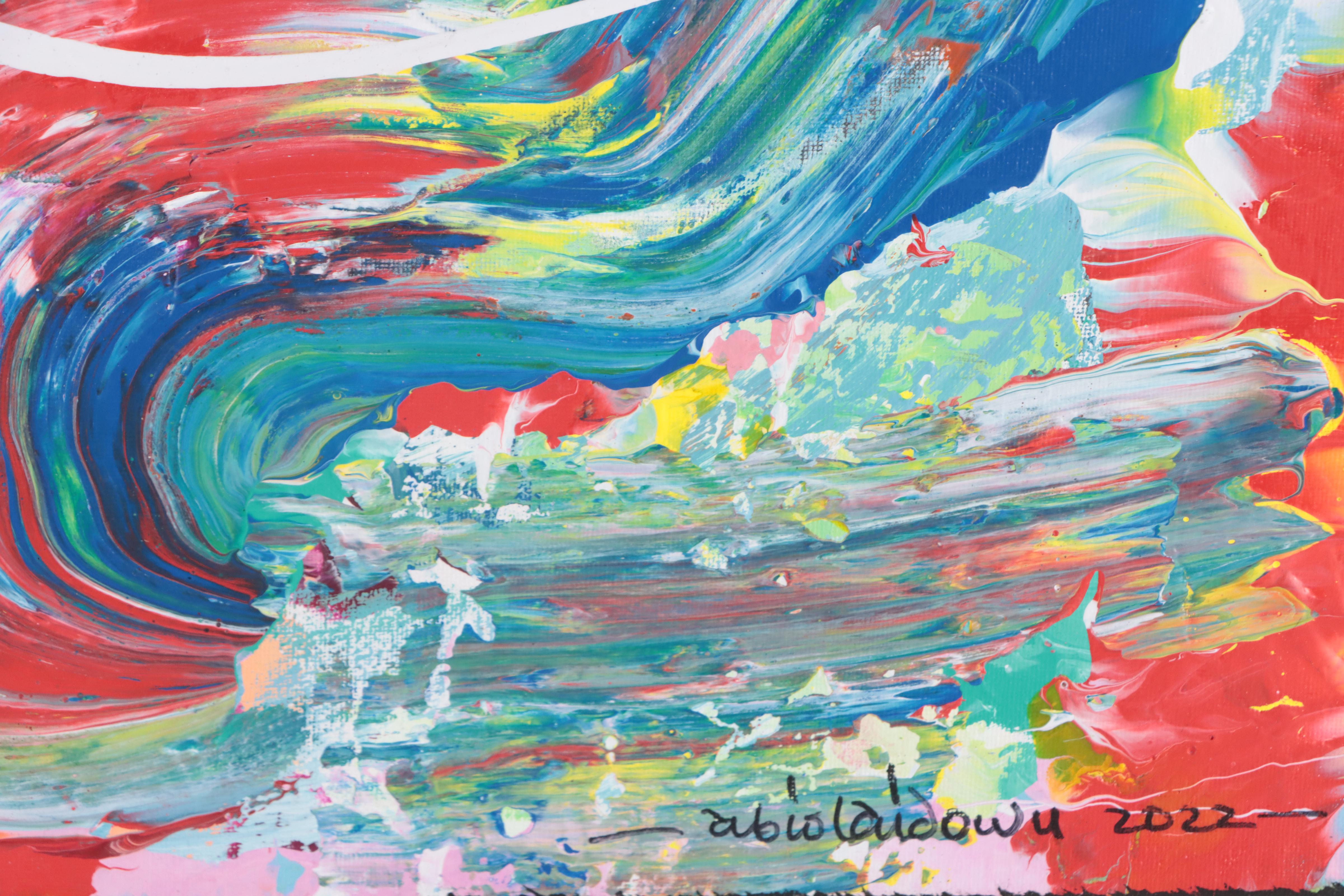 Abiola Idowu Mixed Media Painting "Great Dreams," 2023