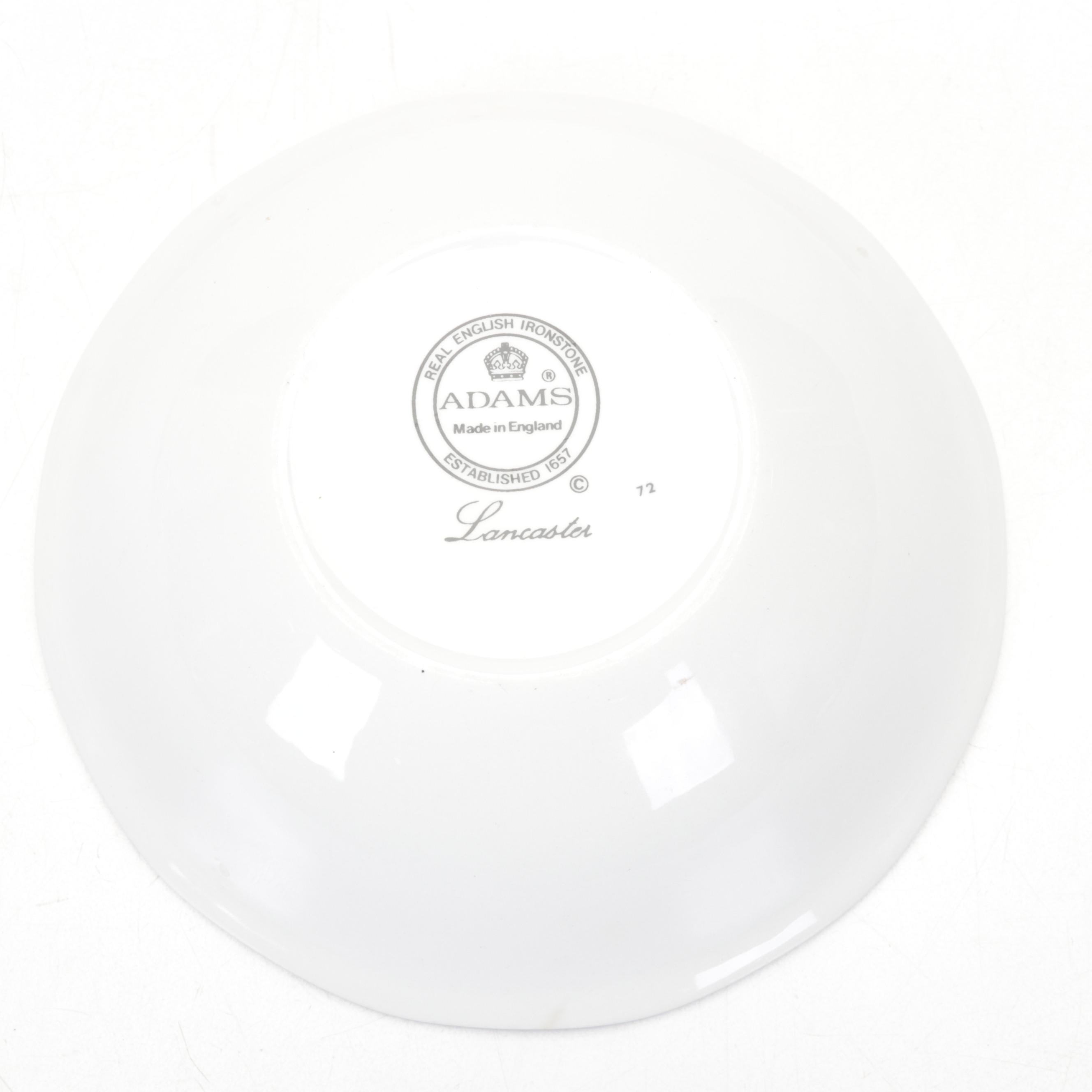 Adams English Ironstone "Lancaster" Dinnerware, 1969-1998