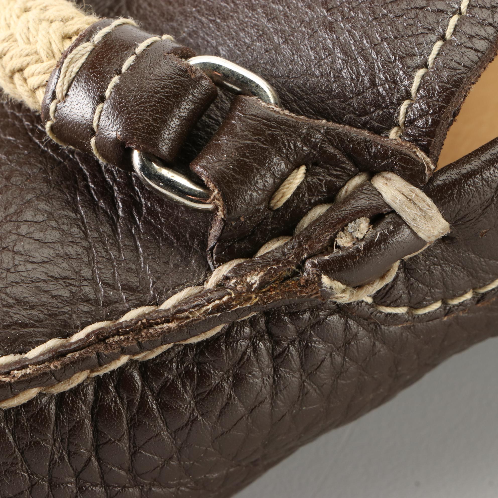 Men's Prada Driving Shoes in Brown Leather