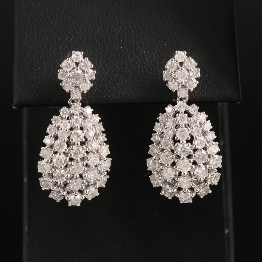 14K 3.45 CTW Diamond Teardrop Earrings