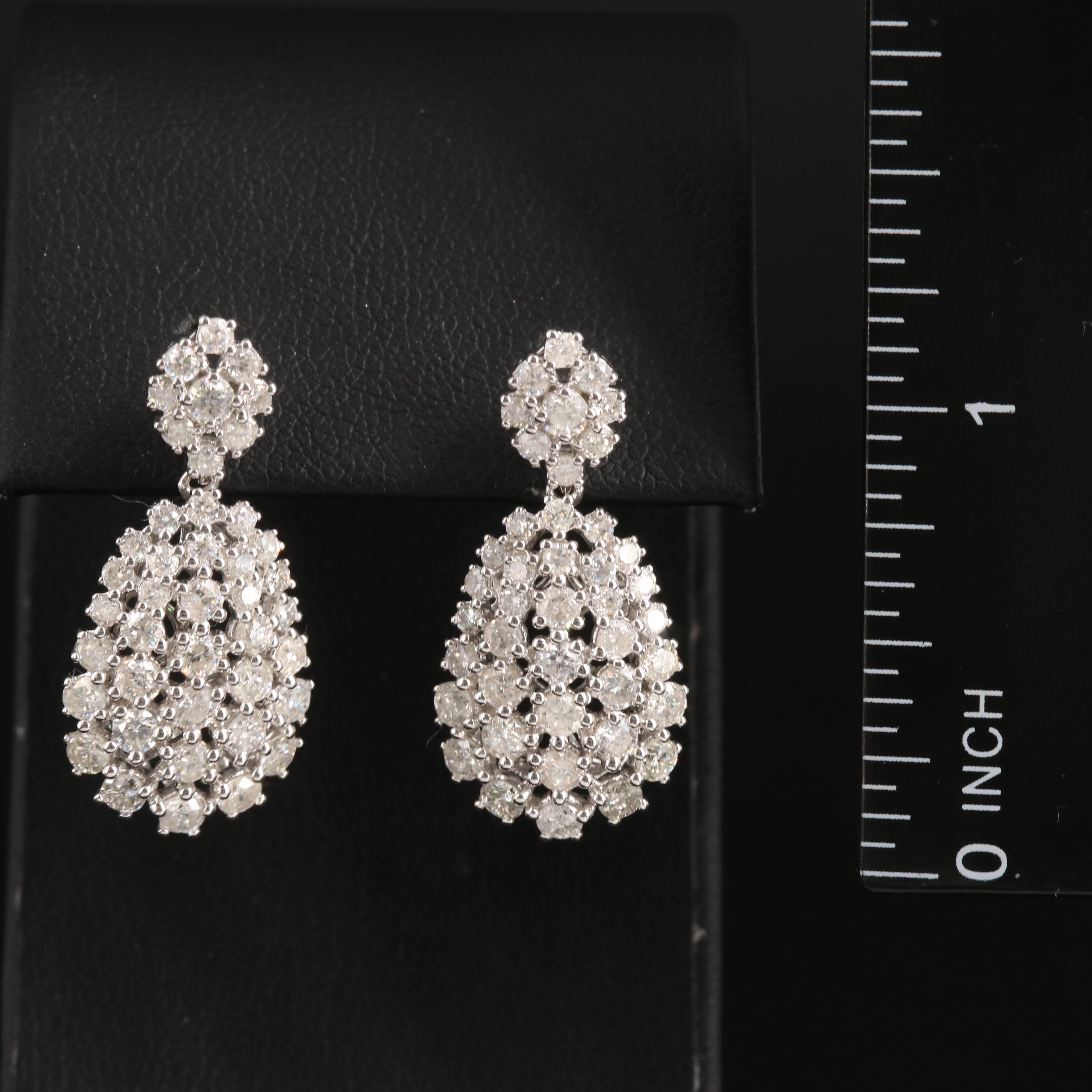 14K 3.45 CTW Diamond Teardrop Earrings