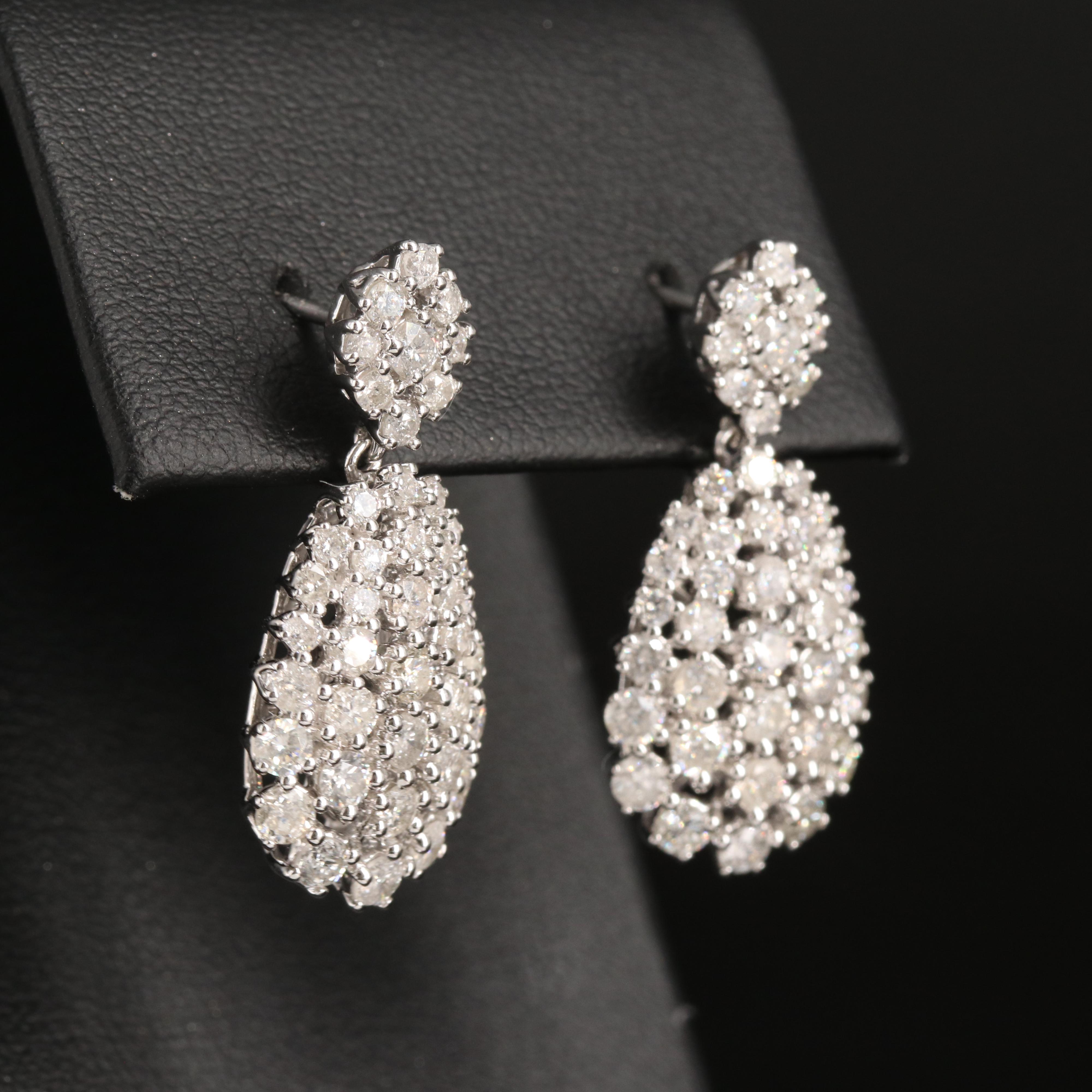 14K 3.45 CTW Diamond Teardrop Earrings