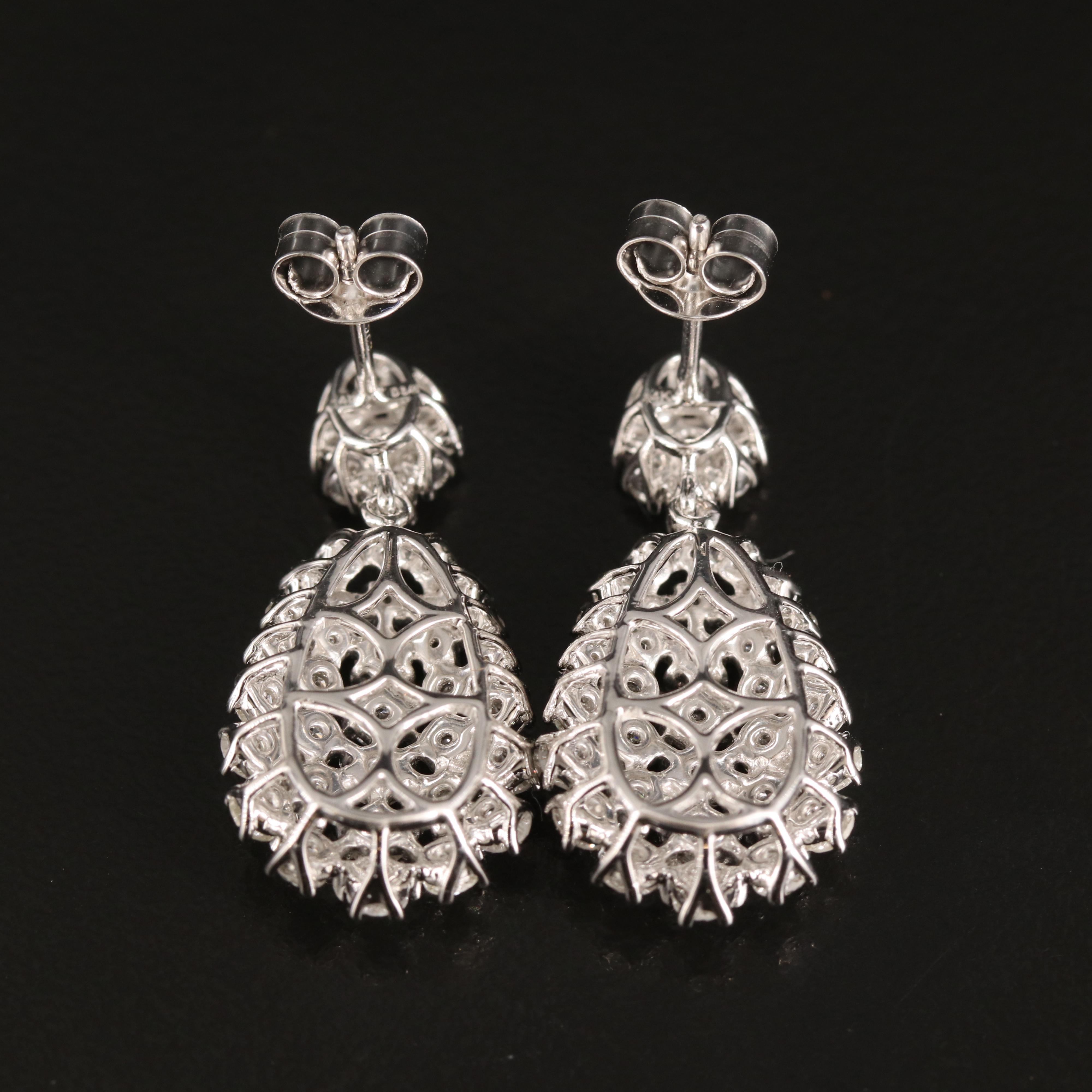 14K 3.45 CTW Diamond Teardrop Earrings