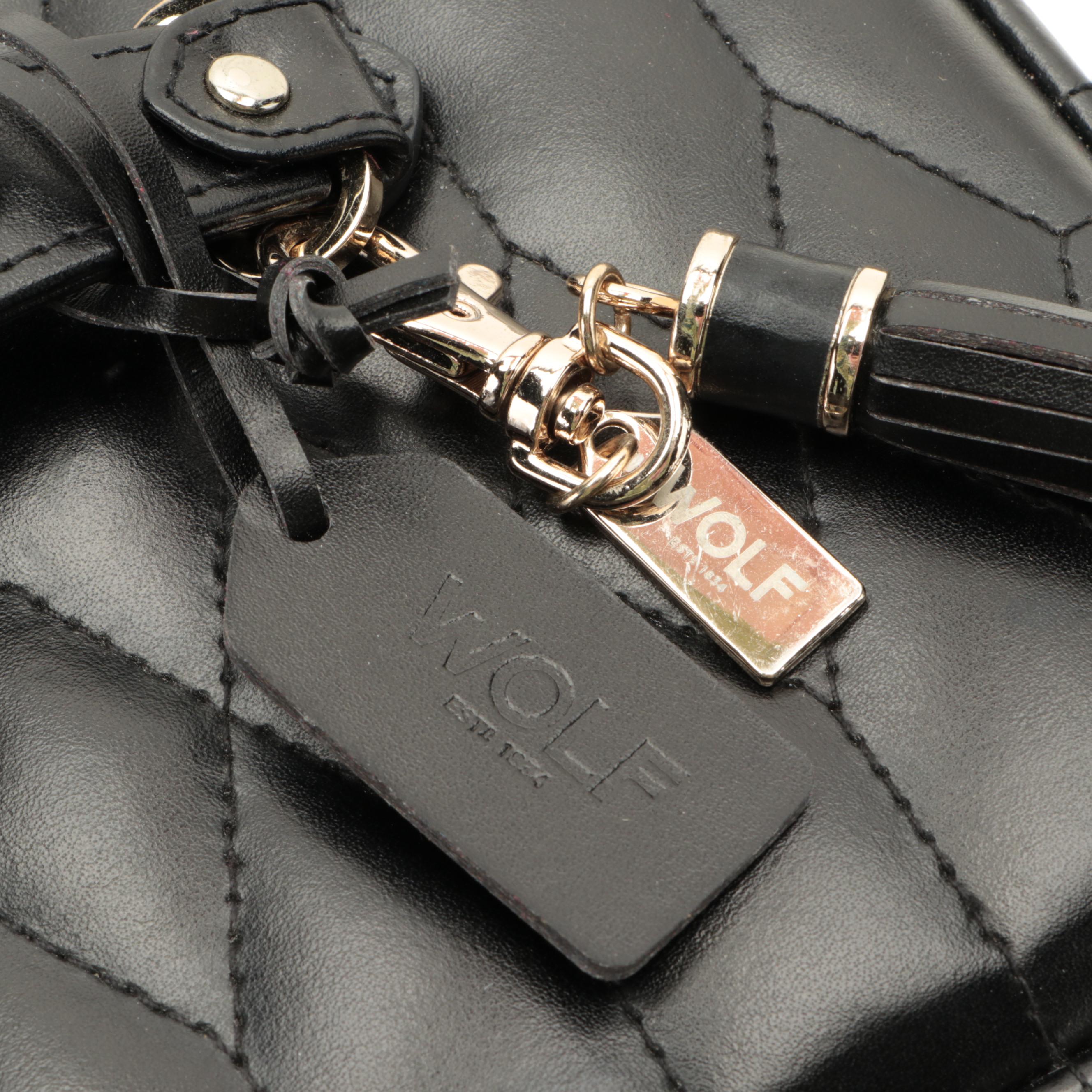 Wolf "Caroline" Quilted Leather Jewelry Box