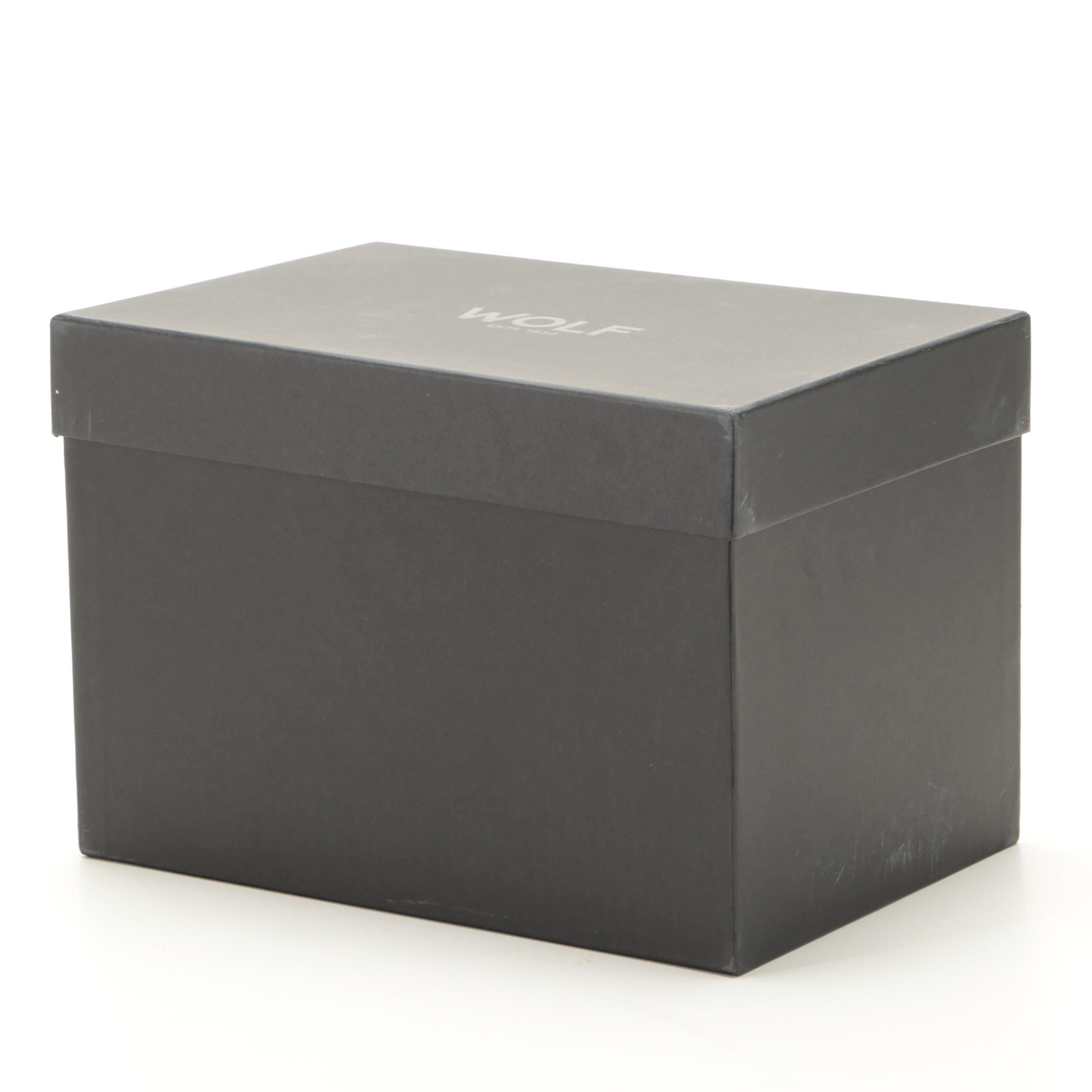 Wolf "Caroline" Quilted Leather Jewelry Box