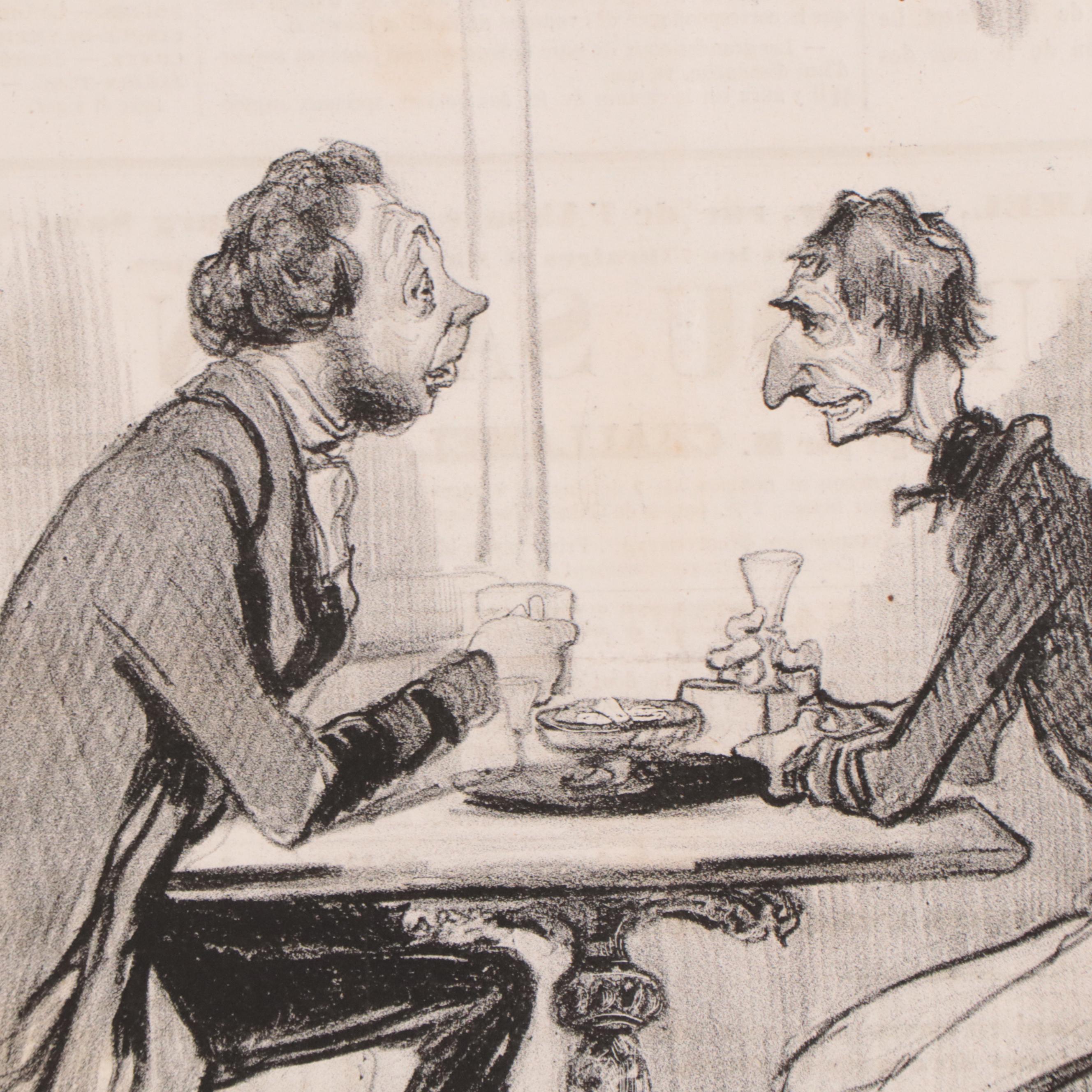 Honoré Daumier Political Cartoon Lithograph "Argument Irresistable"