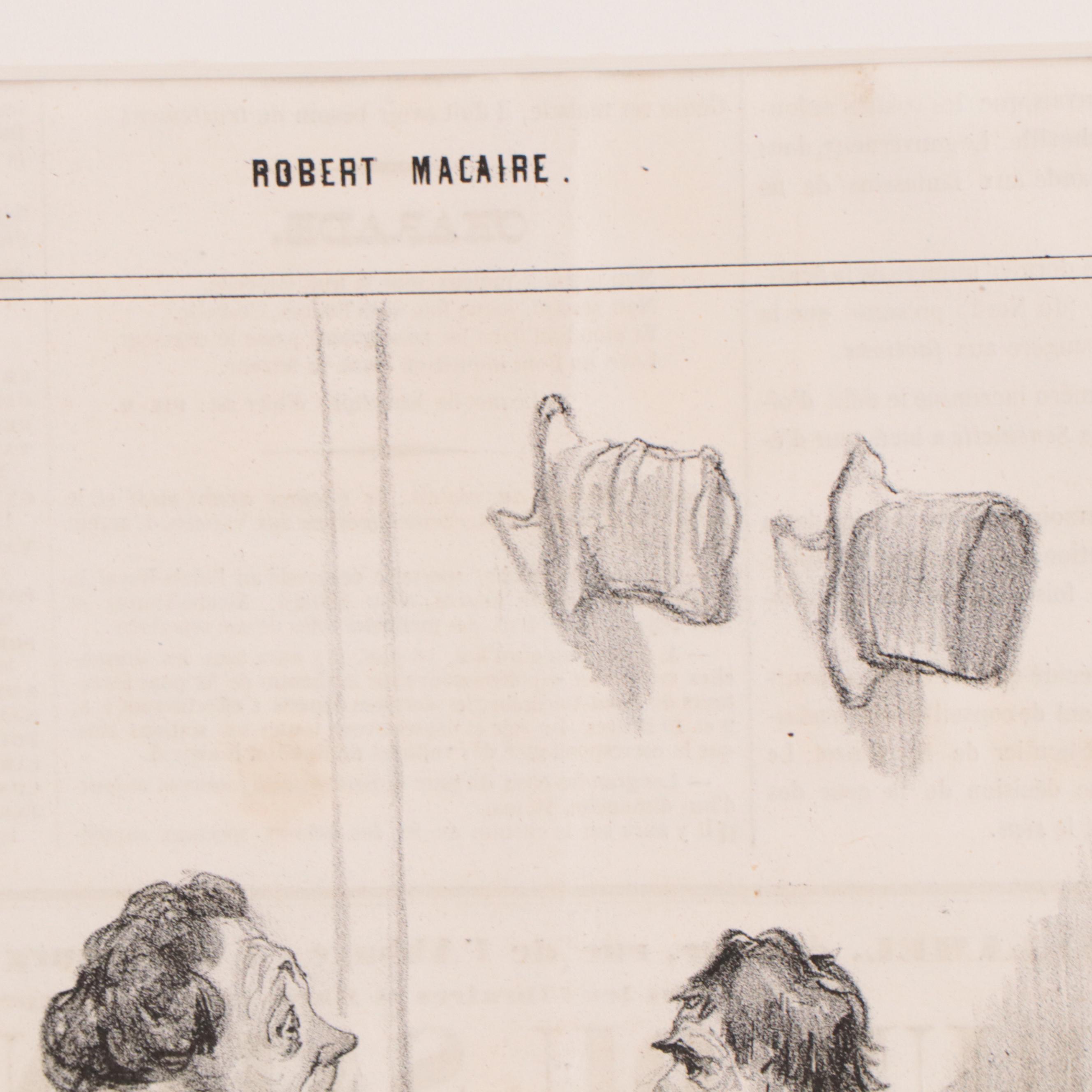 Honoré Daumier Political Cartoon Lithograph "Argument Irresistable"