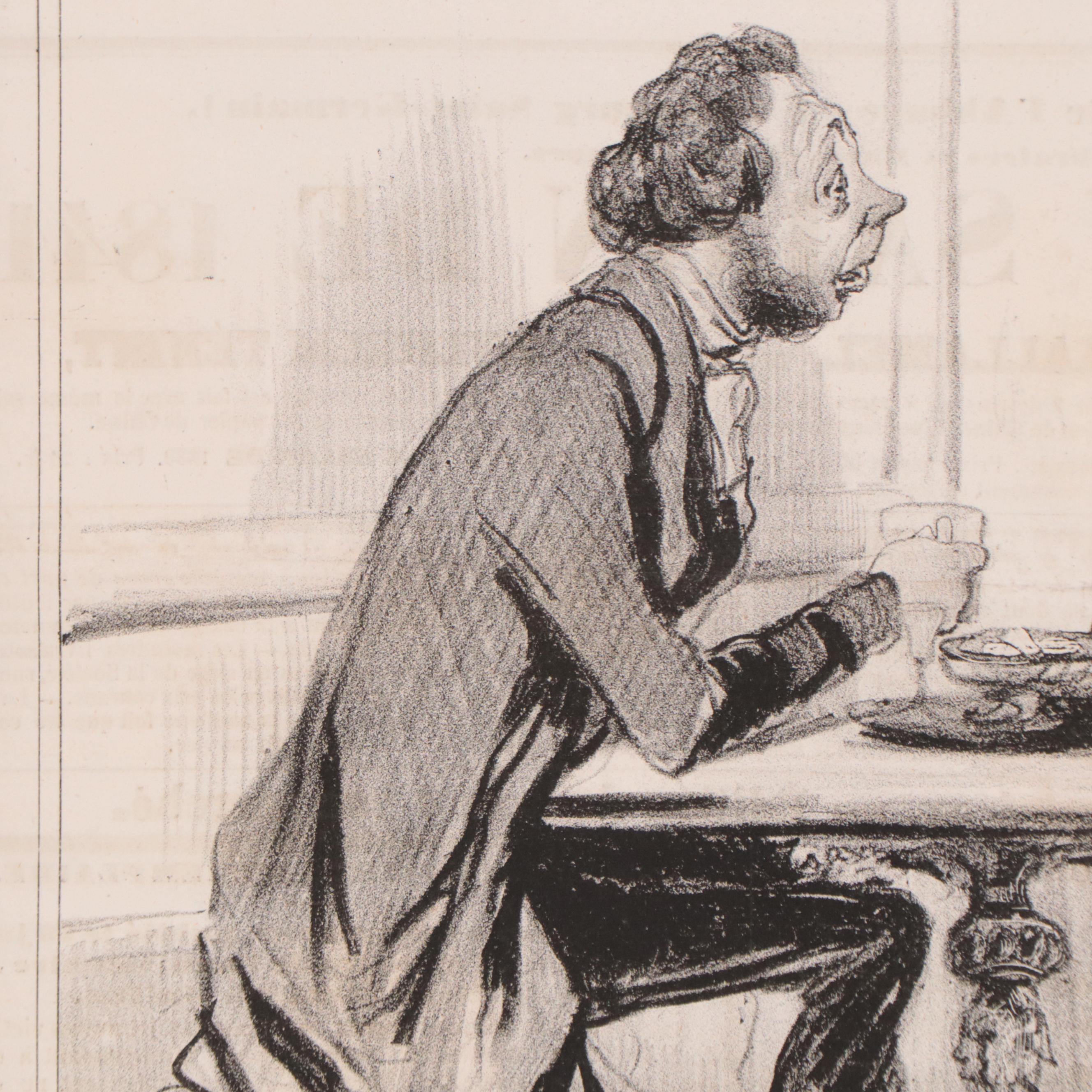 Honoré Daumier Political Cartoon Lithograph "Argument Irresistable"